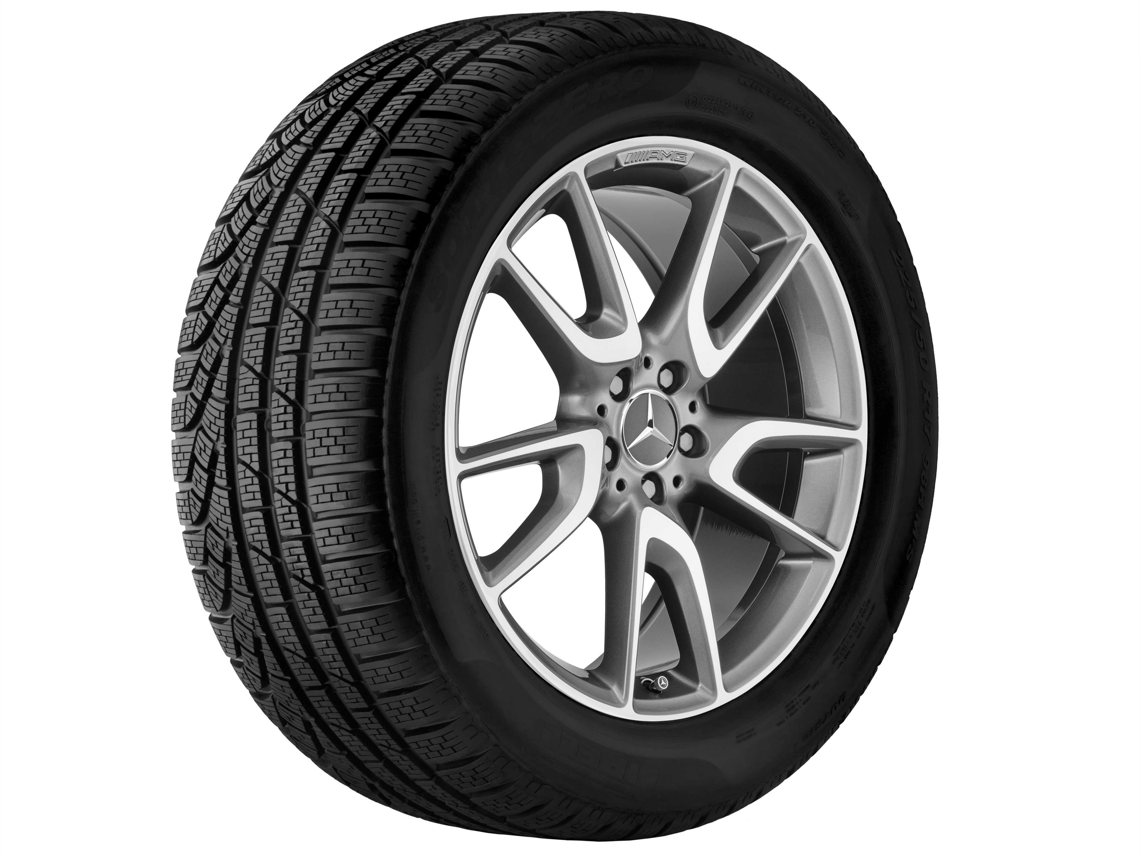 AMG 5-twin-spoke wheel, 50.8 cm (20-inch) - 8 J x 20 ET 20, titanium grey, high-sheen