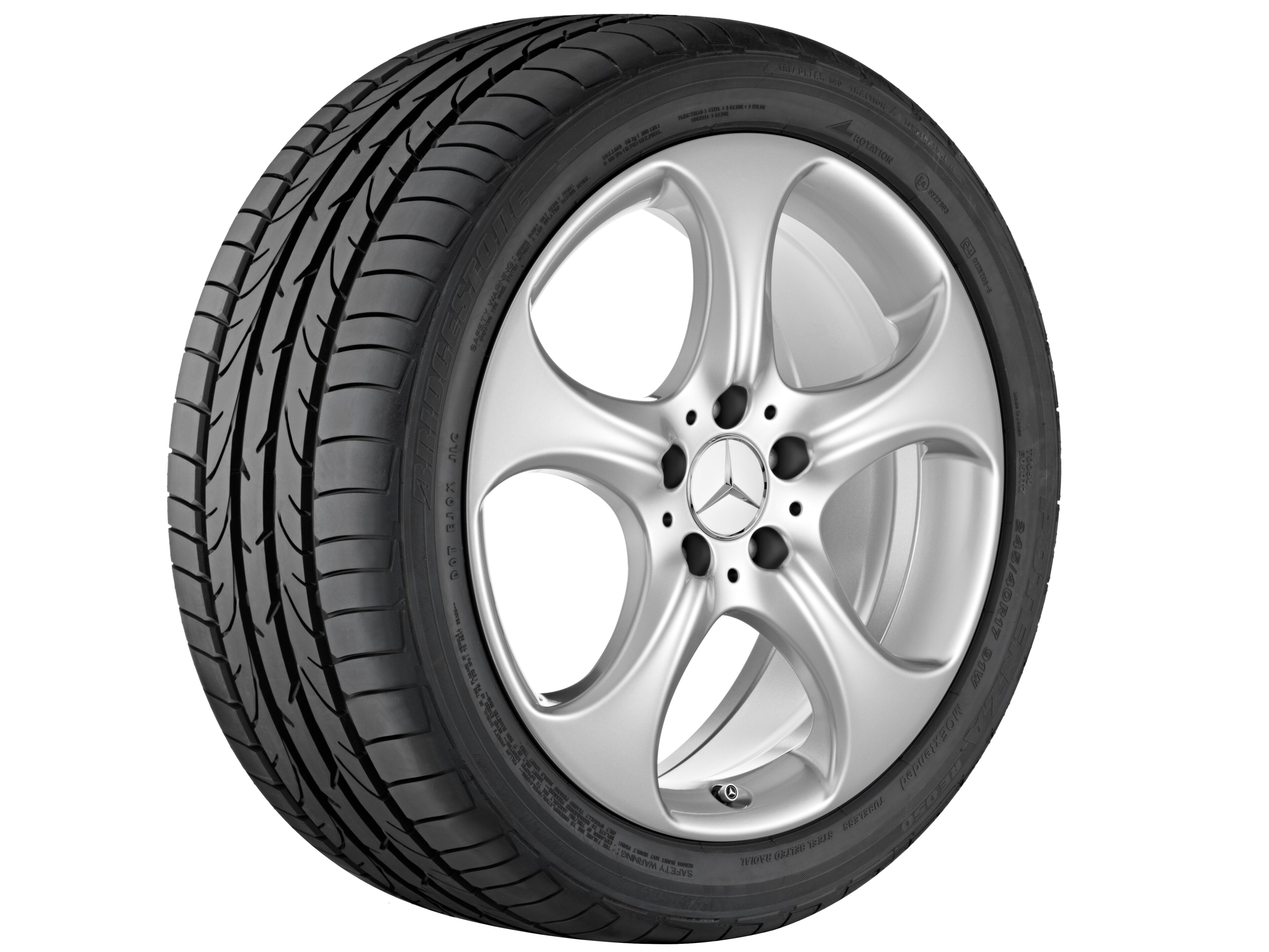 5-spoke wheel, 45.7 cm (18-inch) - 8,5 J x 18 ET 49, vanadium silver, painted