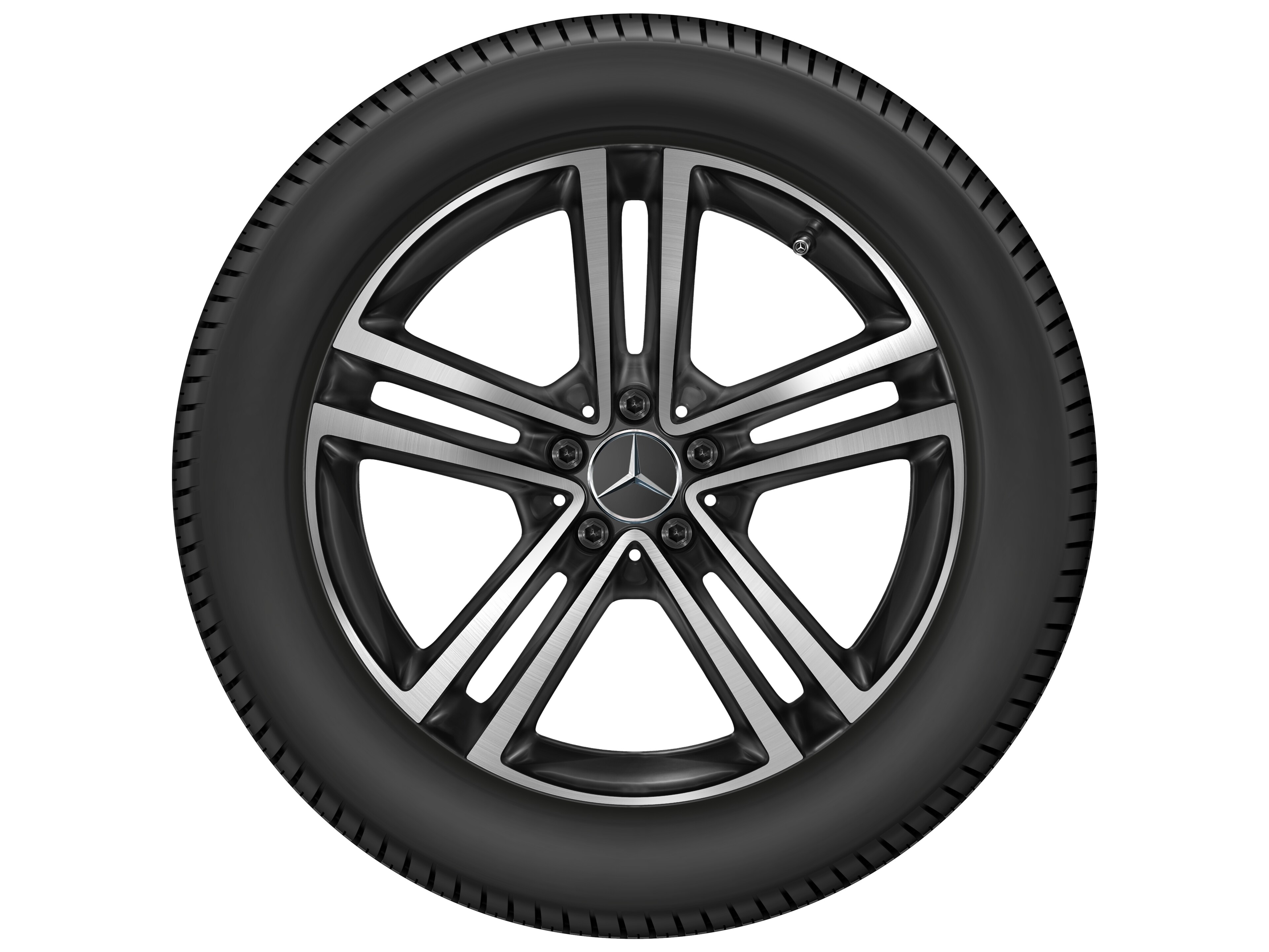 5-twin-spoke wheel, 48.3 cm (19-inch), High-sheen finish - 8 J x 19 ET 38, black, high-sheen