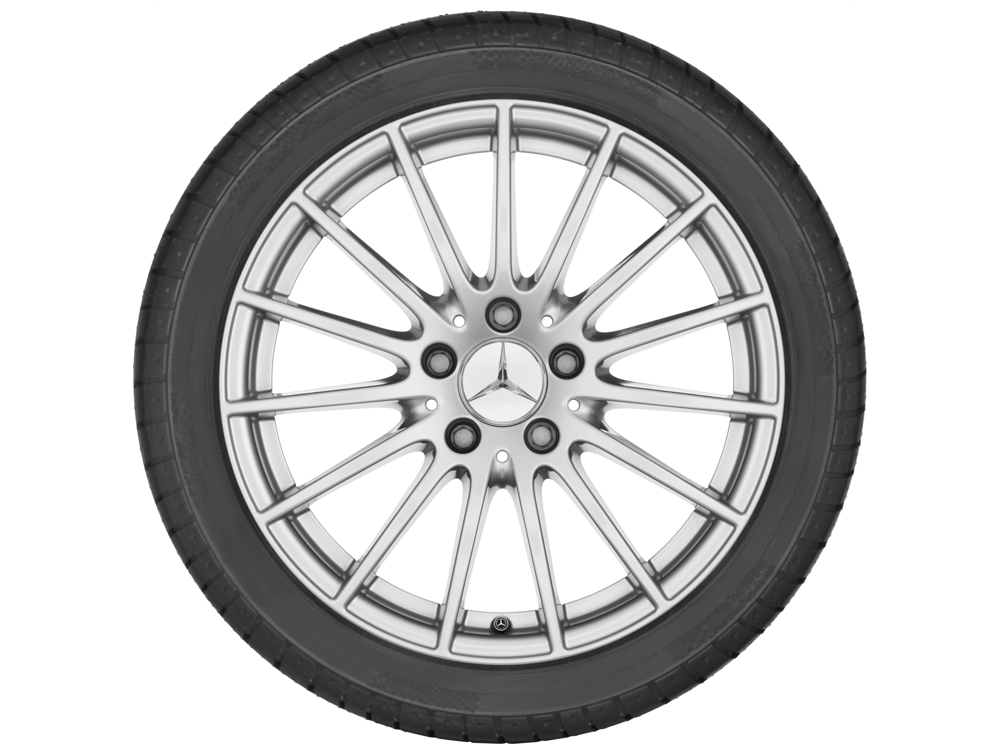 15-spoke wheel, 43.2 cm (17-inch) - 8 J x 17 ET 41, vanadium silver