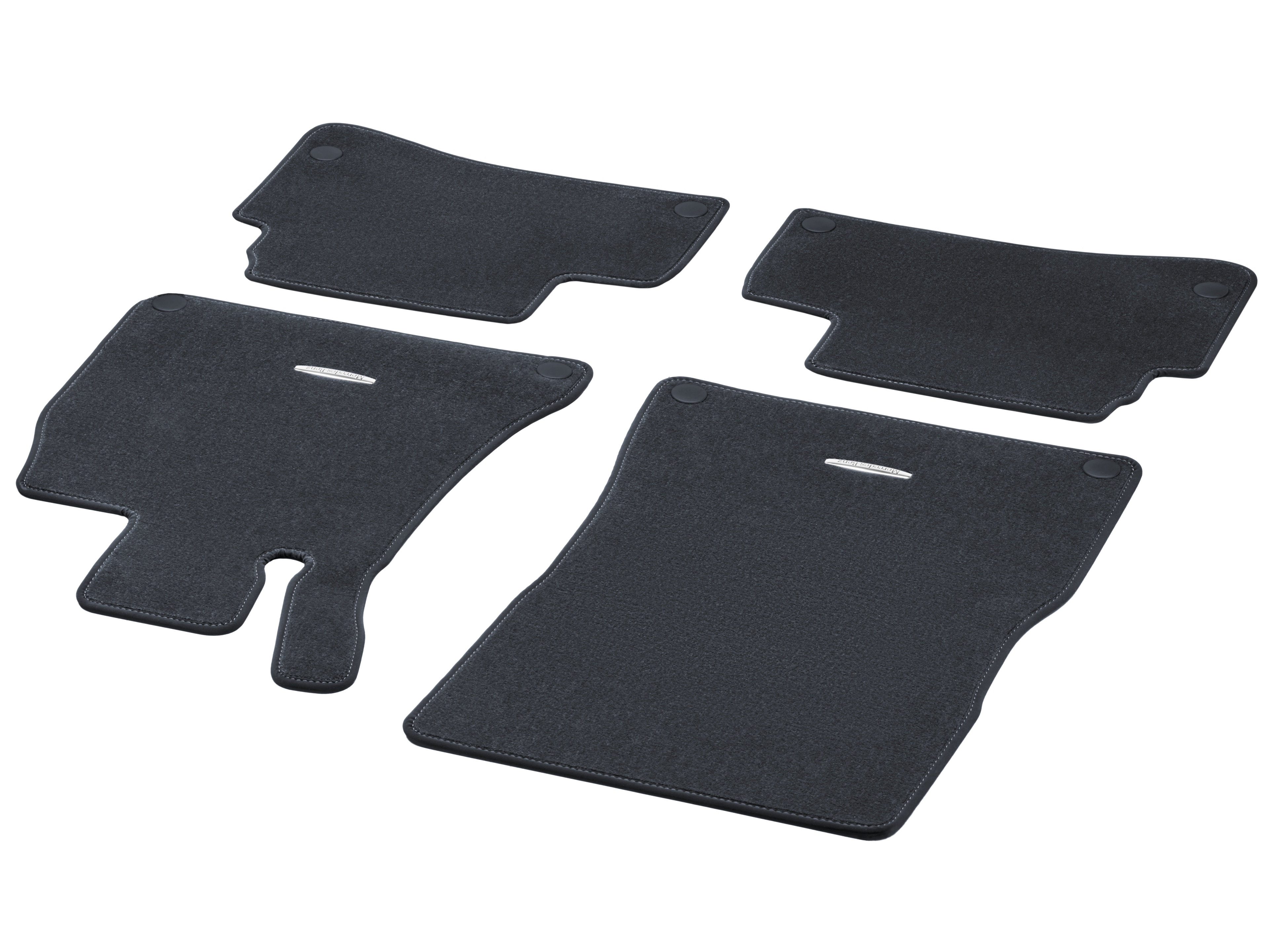 Velour floor mats CLASSIC, Set, Set of 4 - RHD, magma grey