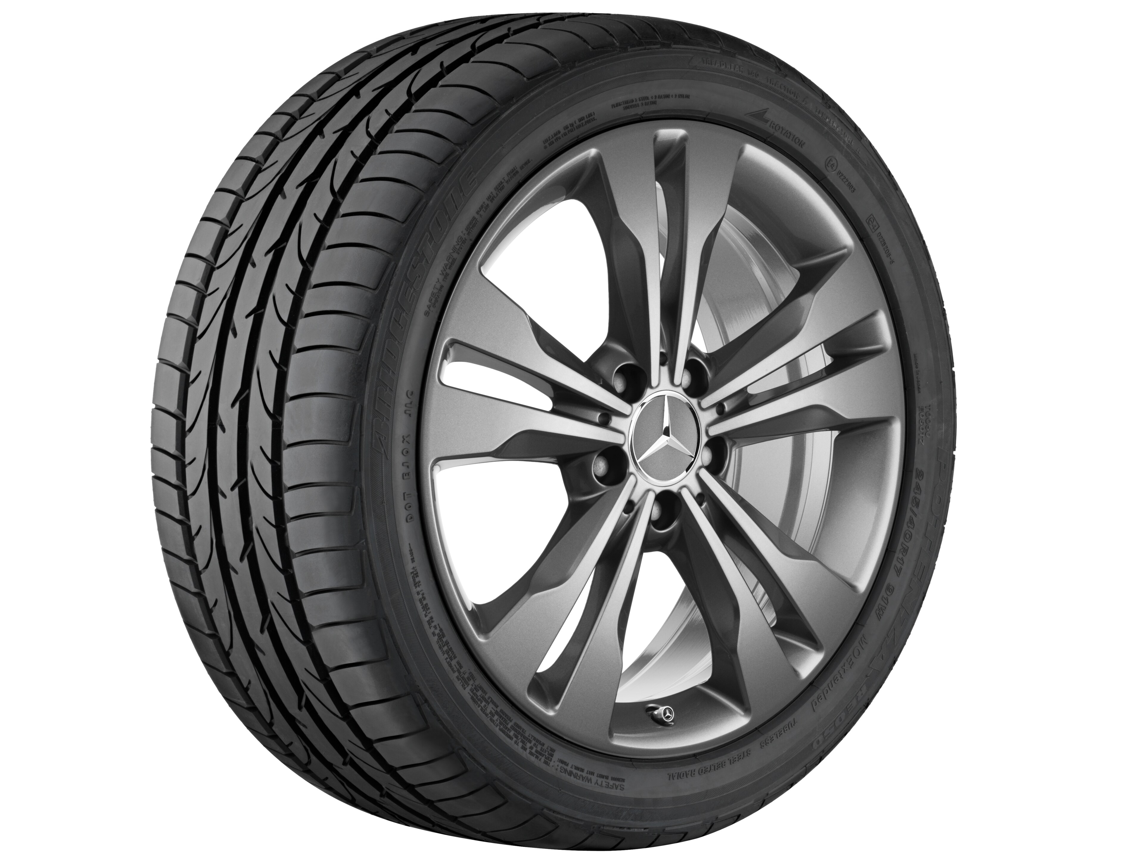 5-twin-spoke wheel, 45.7 cm (18-inch) - 7,5 J x 18 ET 52, himalaya grey, painted