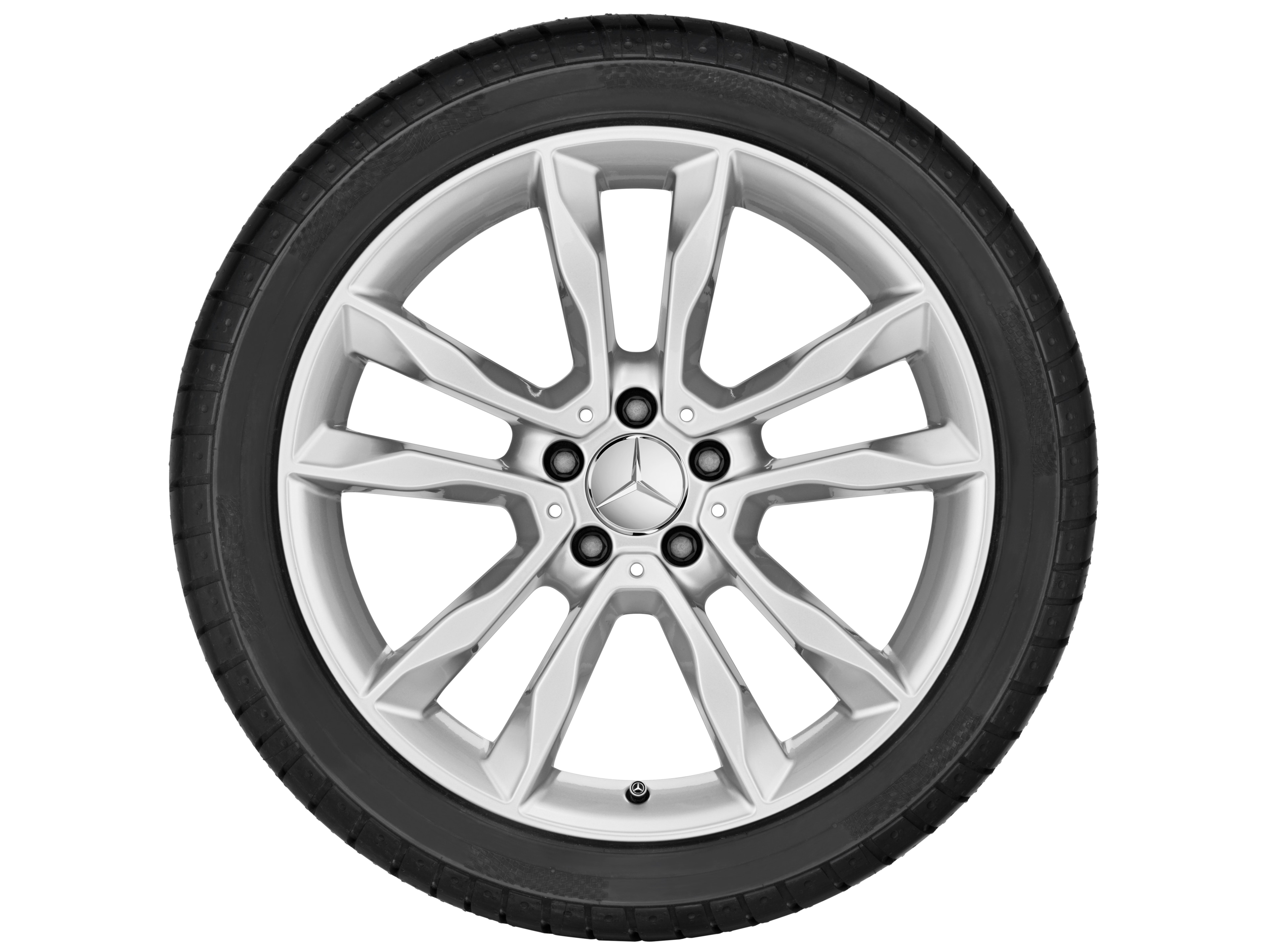 5-twin-spoke wheel, 48.3 cm (19-inch) - 8 J x 19 ET 43,5, vanadium silver, painted