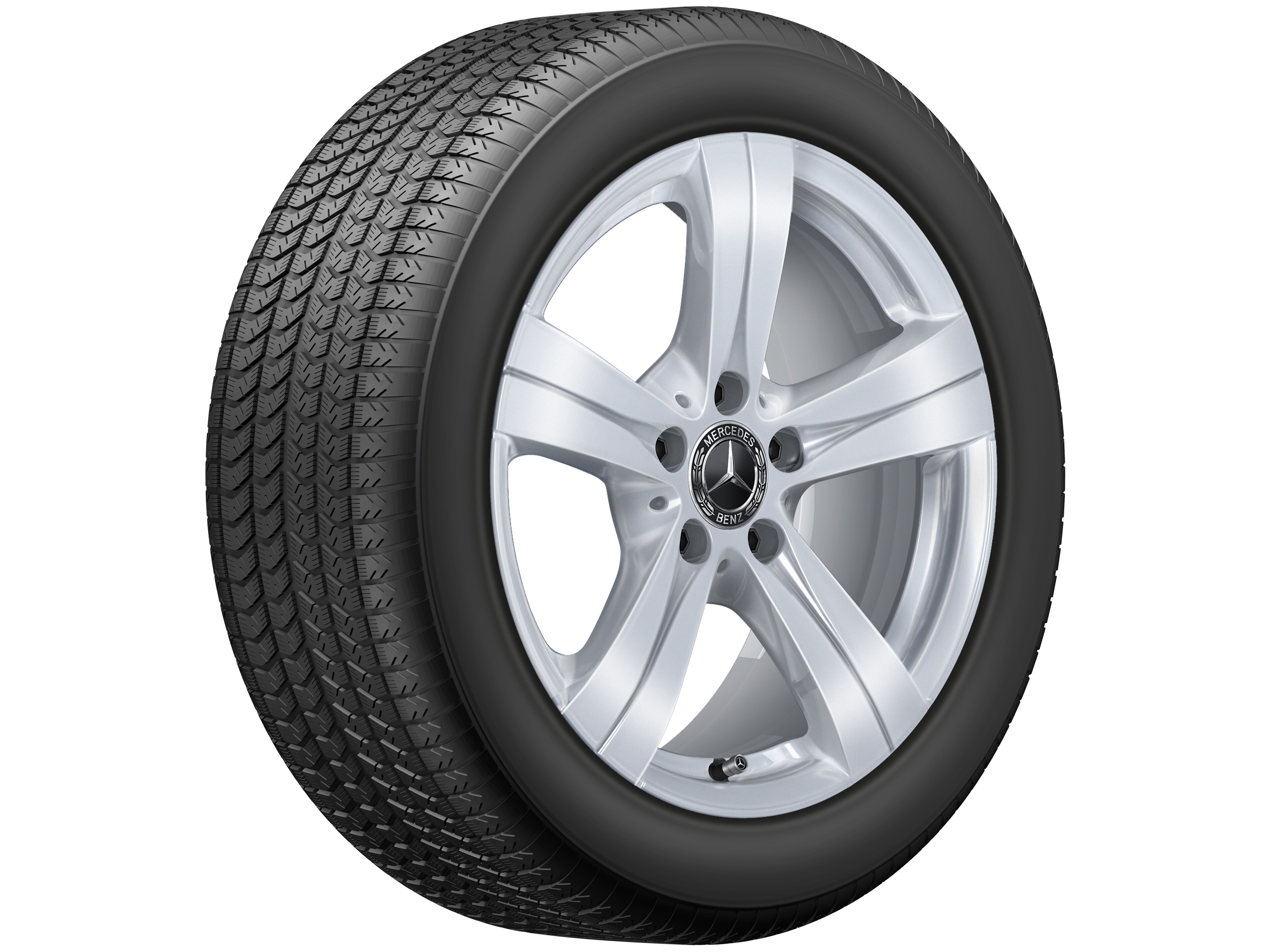 5-spoke wheel, 43.2 cm (17-inch) - 7 J x 17 ET 44,5, vanadium silver, painted