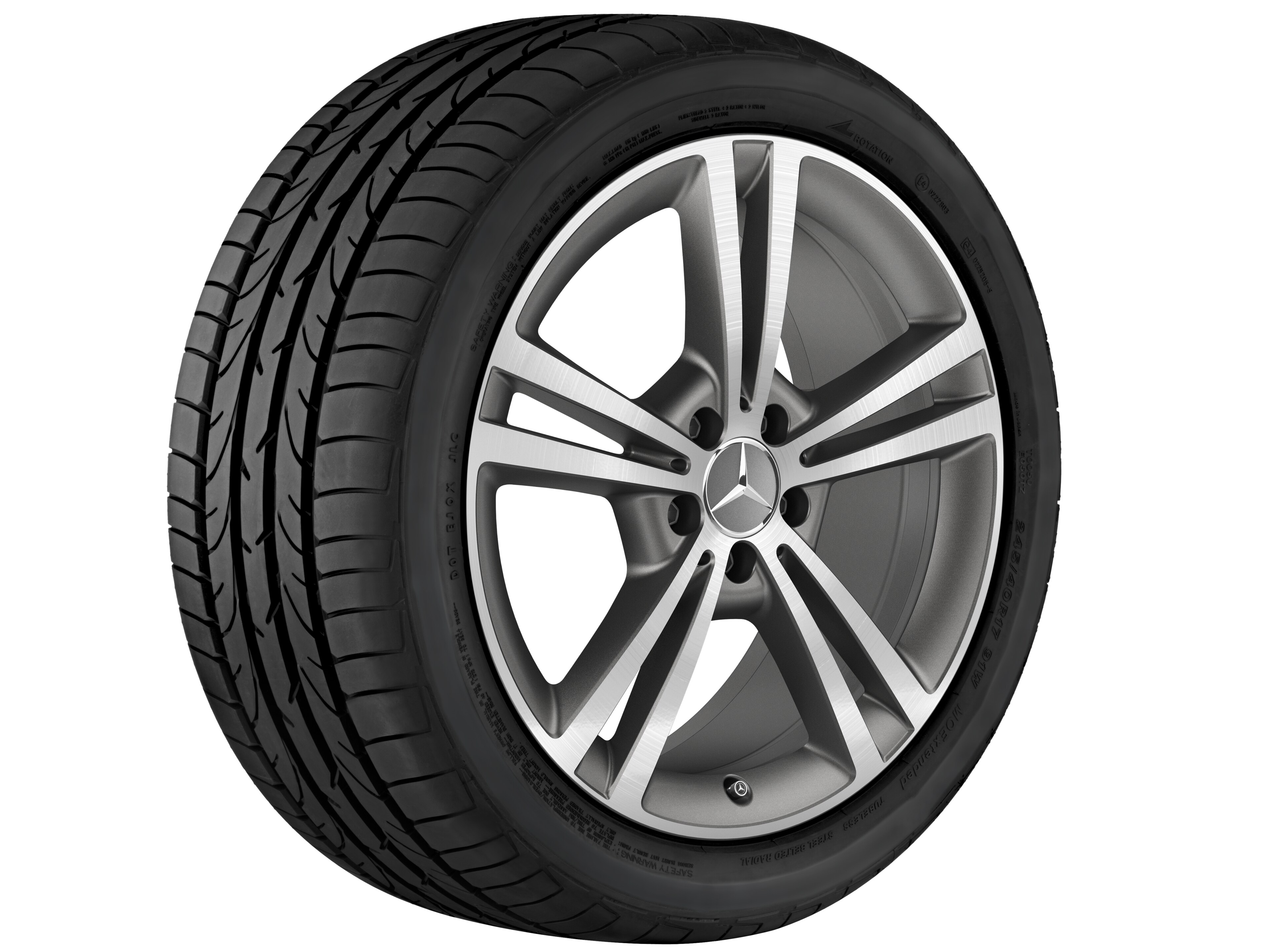 5-twin-spoke wheel, 48.3 cm (19-inch), High-sheen finish - 7,5 J x 19 ET 49, matt himalaya grey, high-sheen