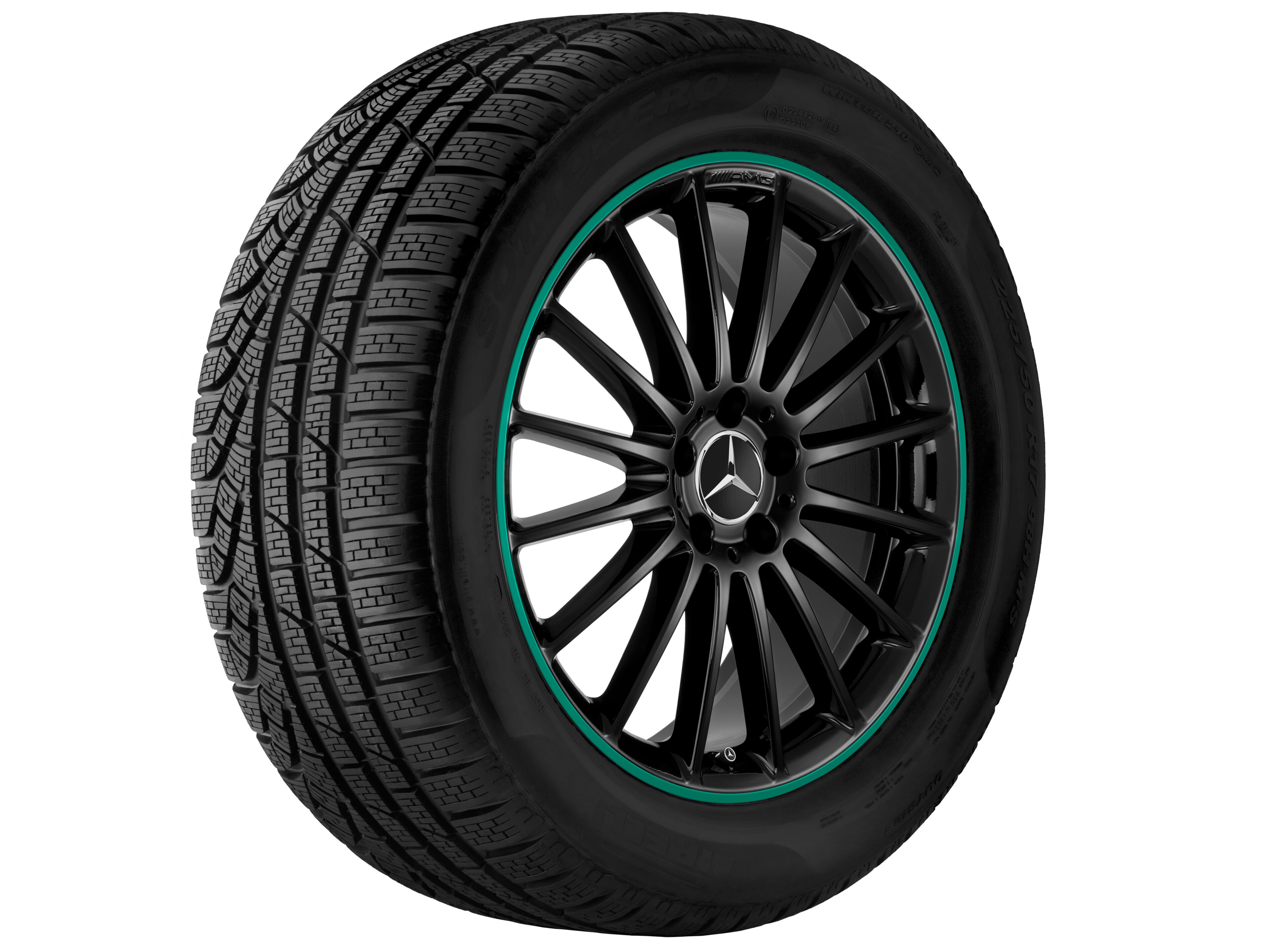 AMG multi-spoke wheel, 48.3 cm (19-inch) - 8 J x 19 ET 48, black, glossy