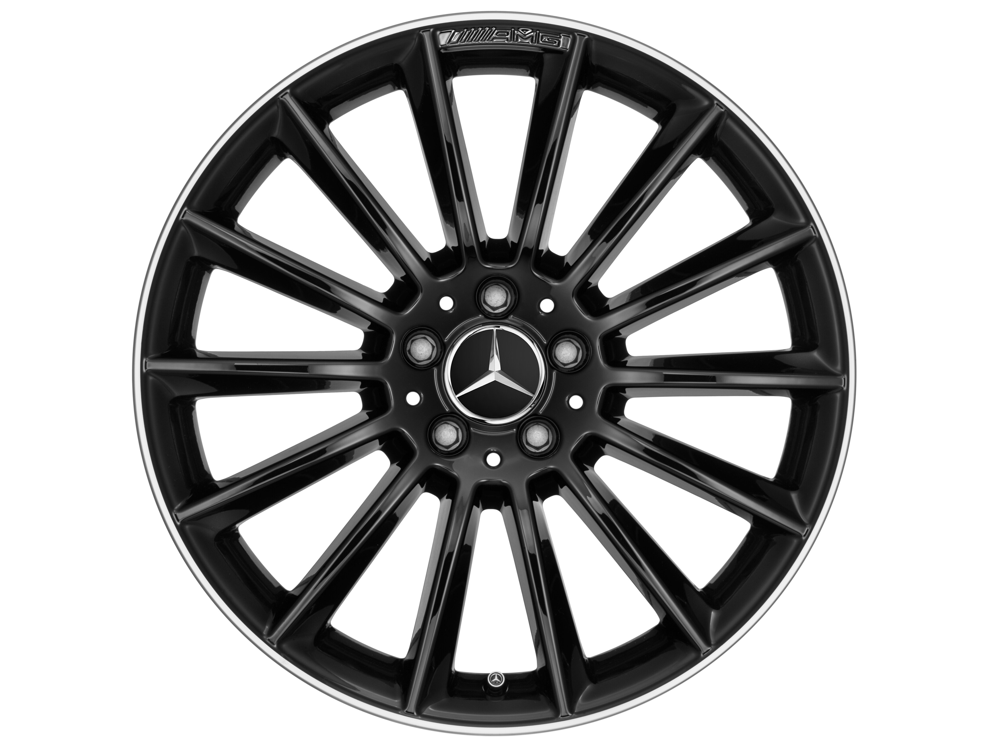 AMG multi-spoke wheel, 48.3 cm (19-inch), High-sheen rim flange - 8 J x 19 ET 43,5, black, high-sheen