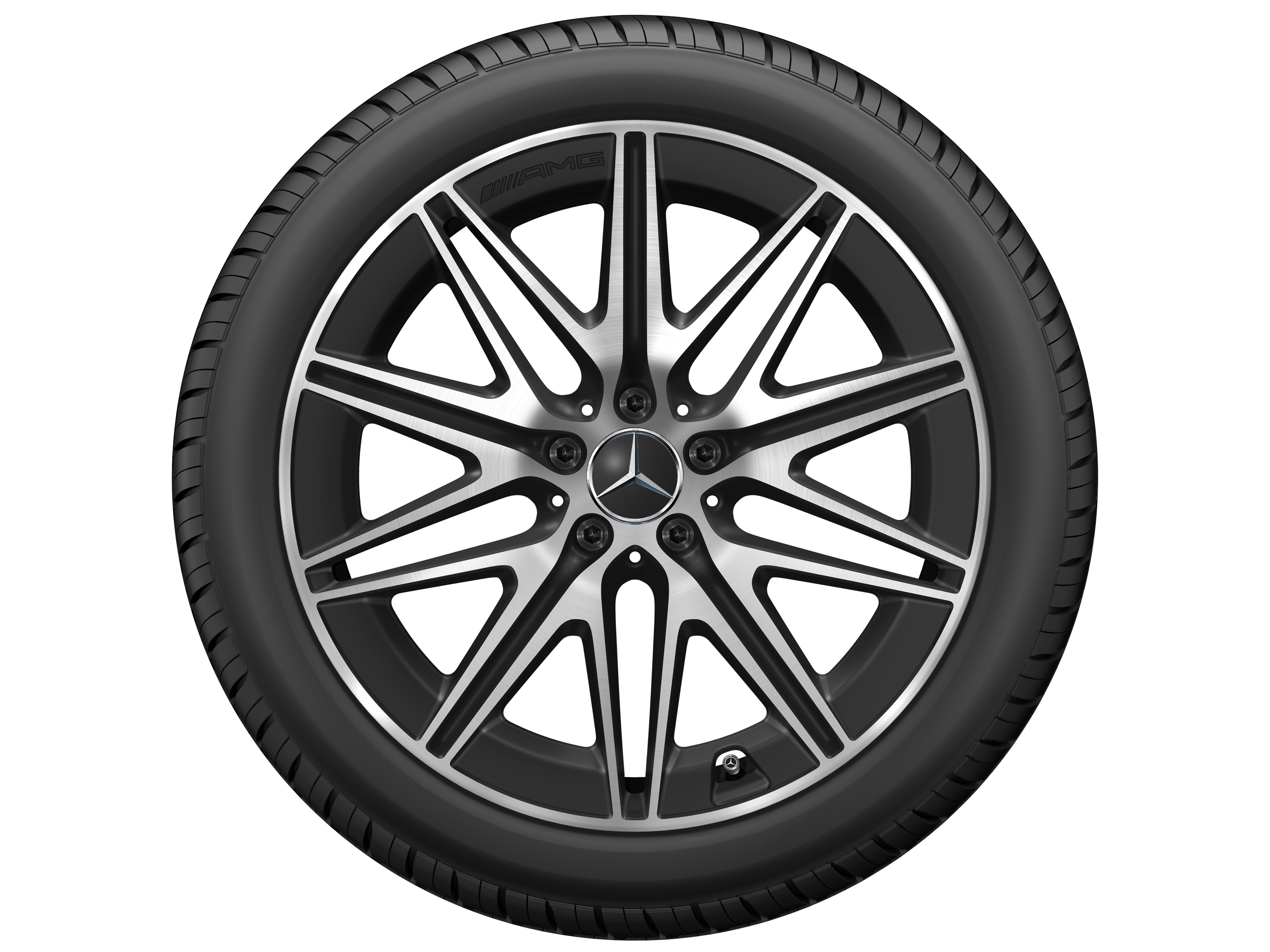 AMG 10-spoke wheel, 50.8 cm (20-inch) - 9,5 J x 20 ET 25,1, matt black, high-sheen