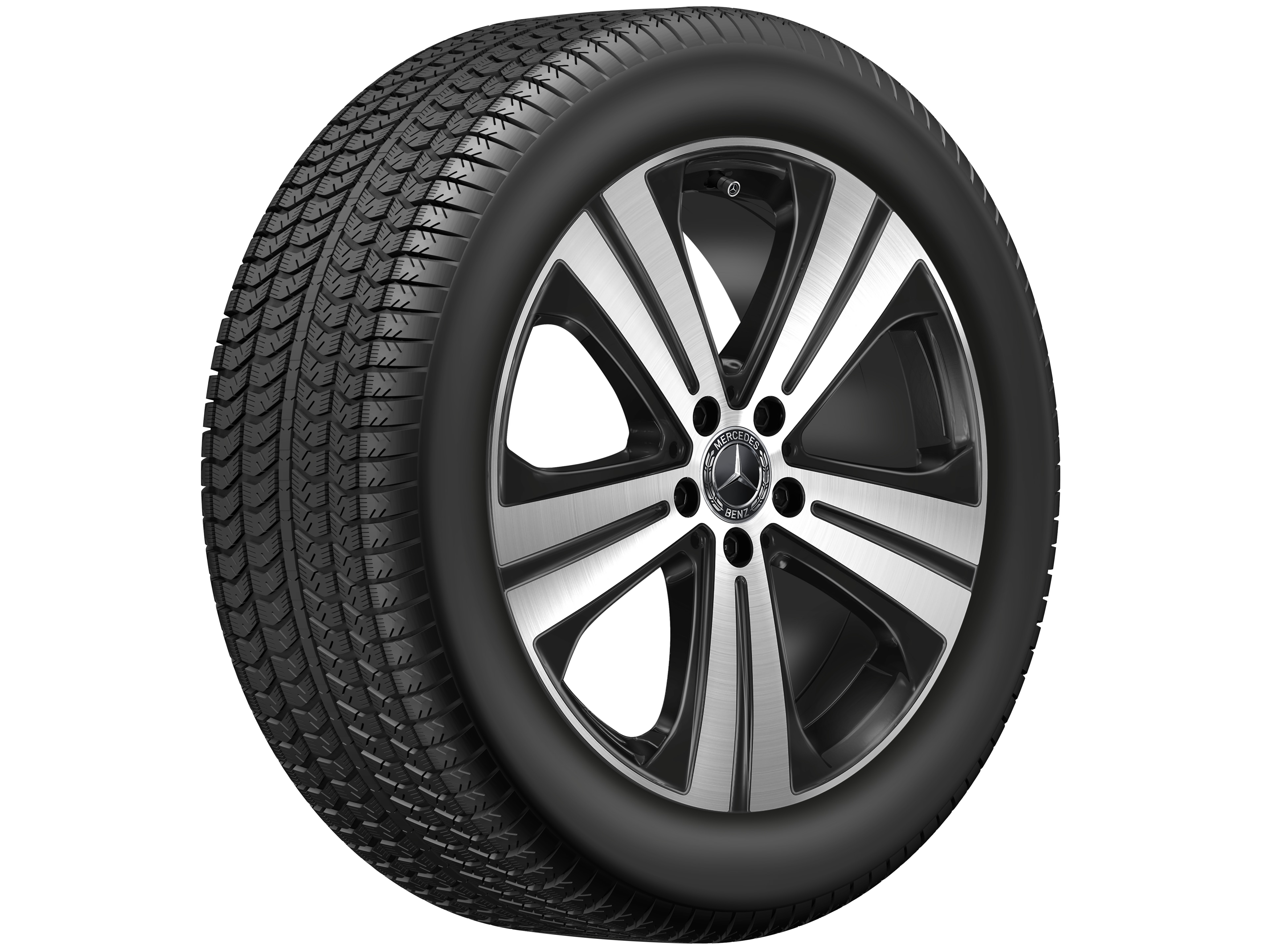 5-spoke wheel, 48.3 cm (19-inch), High-sheen finish - 8 J x 19 ET 61, black, high-sheen