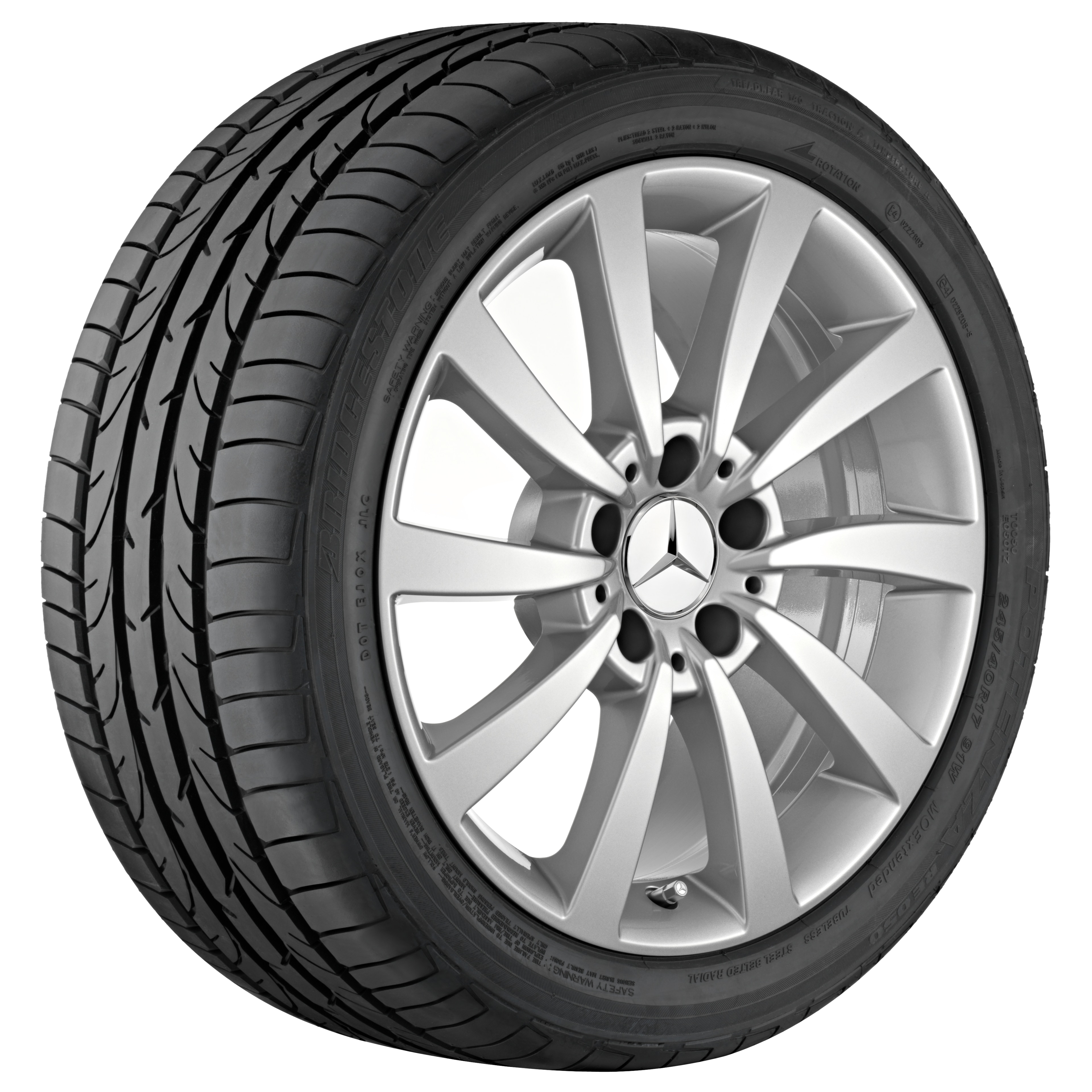 10-spoke wheel, 43.2 cm (17-inch) - 8,5 J x 17 ET 34,5, titanium silver