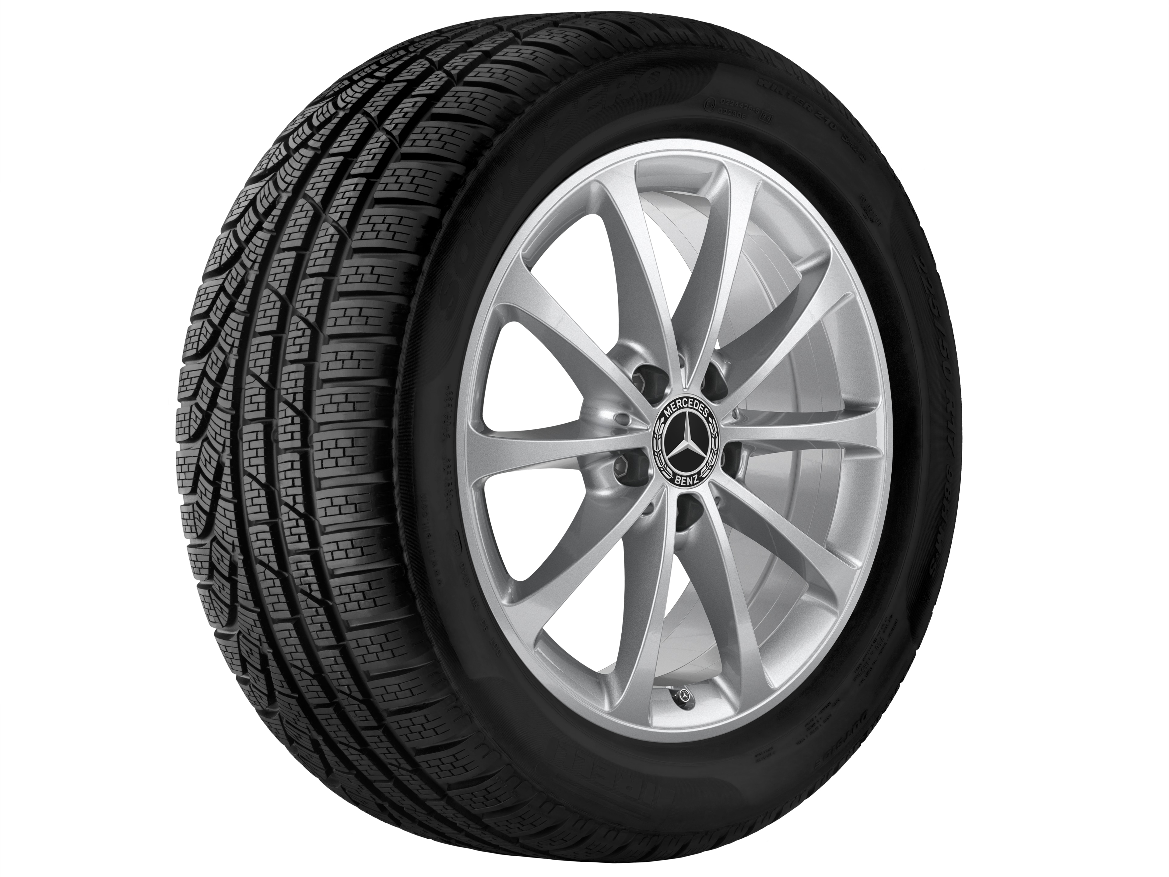 10-spoke wheel, 43.2 cm (17-inch) - 6,5 J x 17 ET 44, vanadium silver, painted