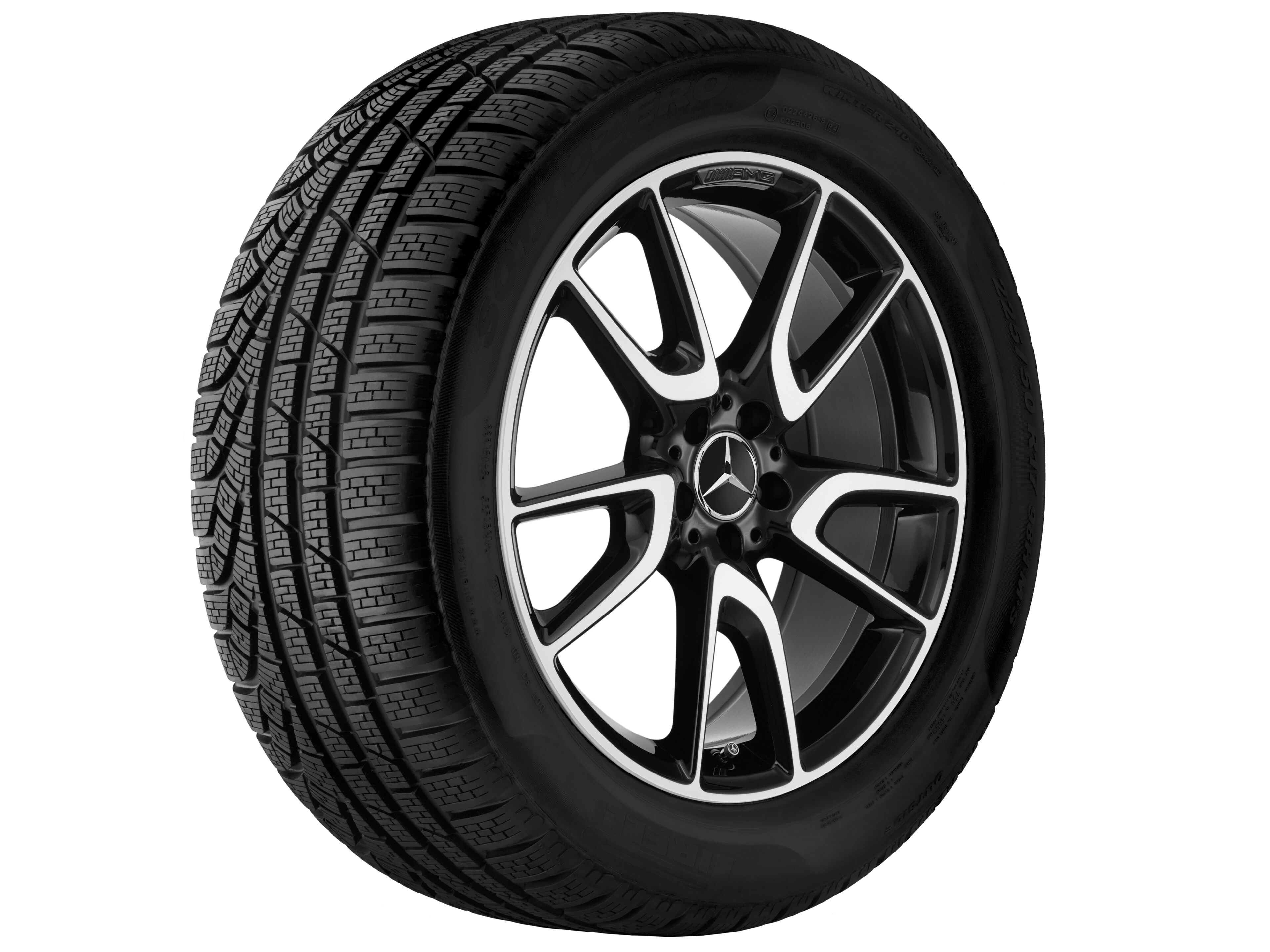 AMG 5-twin-spoke wheel, 53.3 cm (21-inch) - 8,5 J x 21 ET 40, black, high-sheen