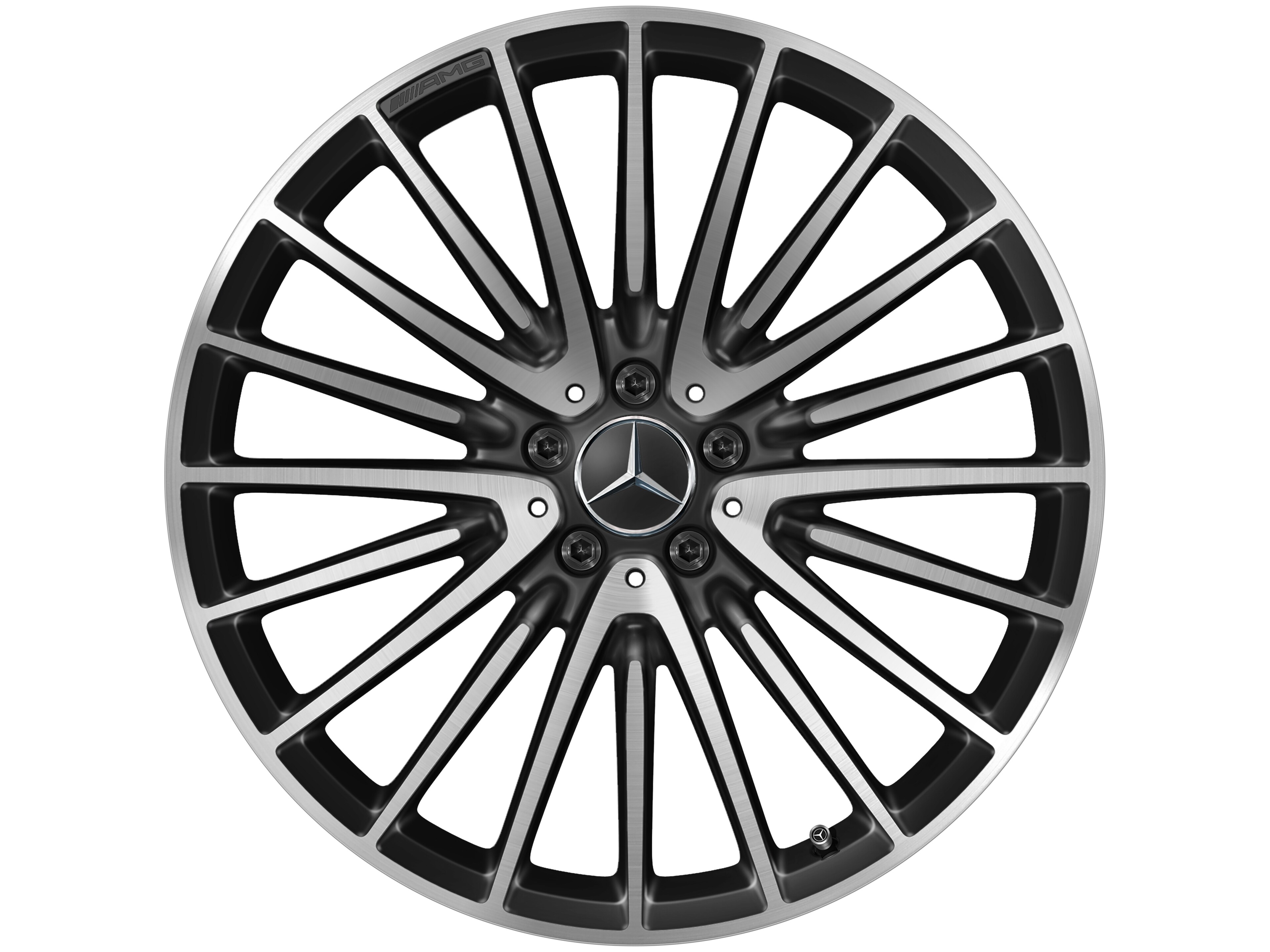 AMG multi-spoke wheel, 53.3 cm (21-inch) - 9 J x 21 ET 34, black, high-sheen
