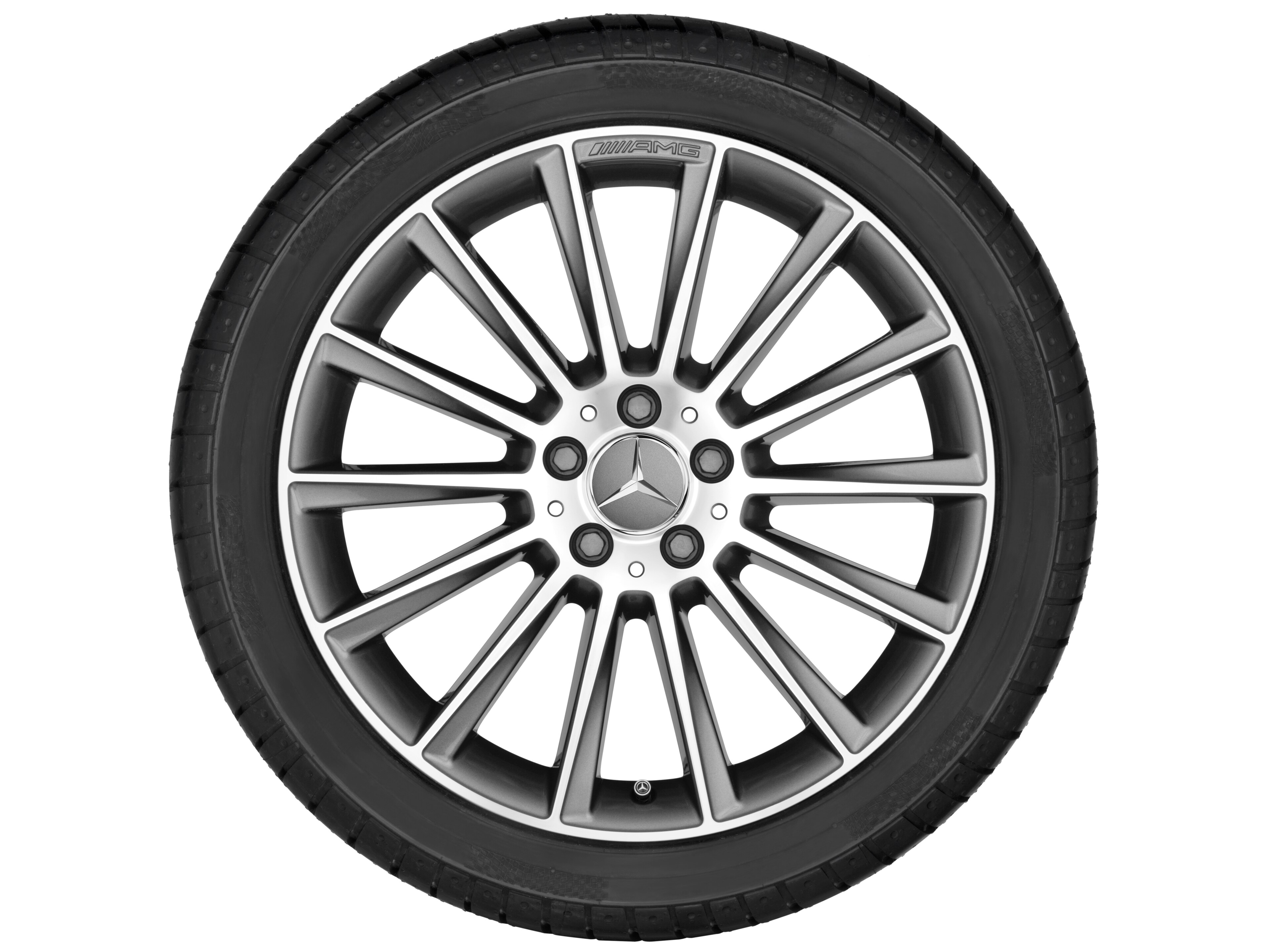 AMG multi-spoke wheel, 53.3 cm (21-inch) - 10 J x 21 ET 46, titanium grey, high-sheen