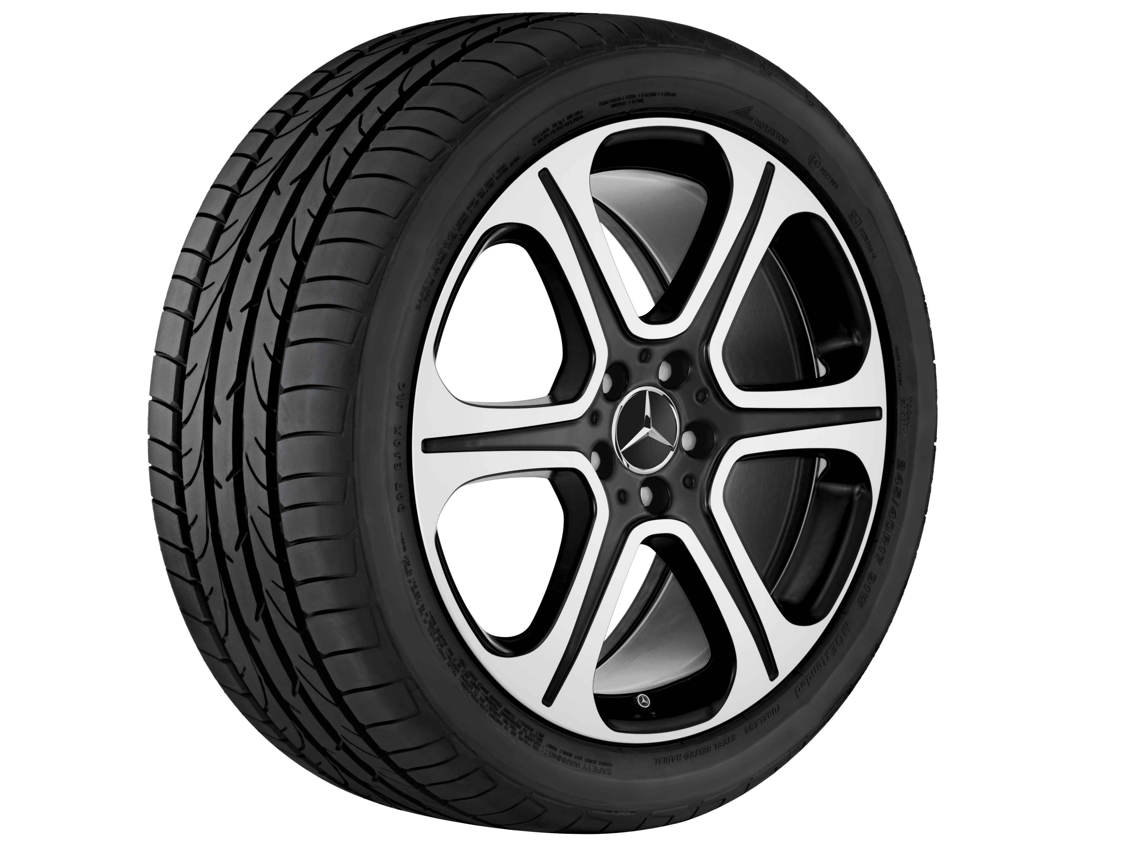 6-spoke wheel, 48.3 cm (19-inch), High-sheen finish - 8 J x 19 ET 43, black, high-sheen