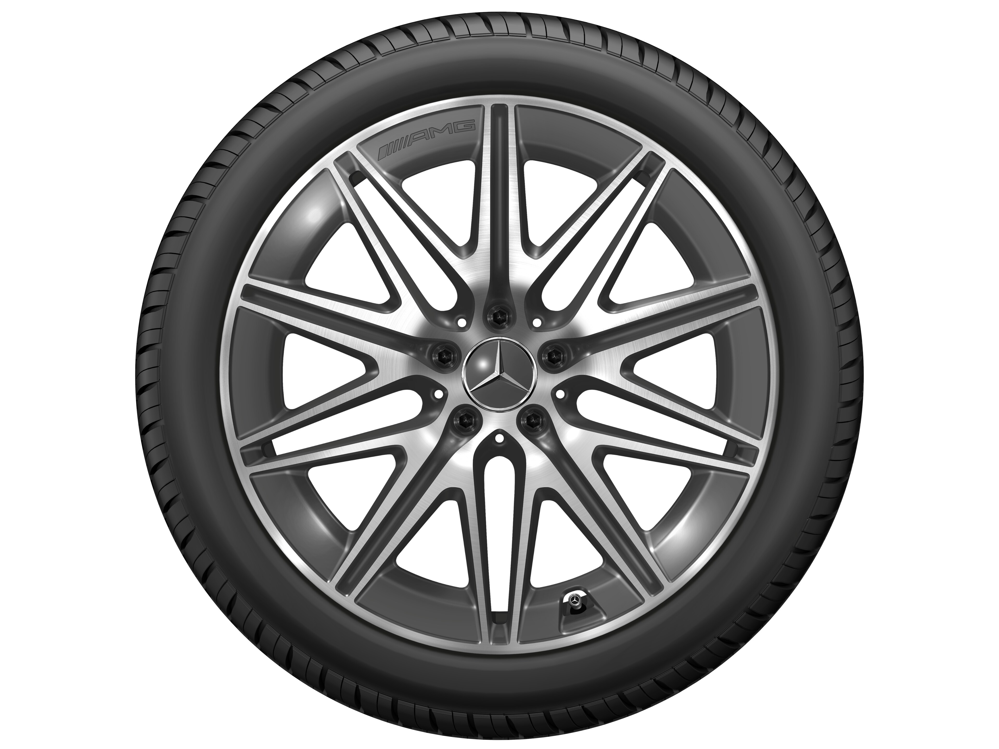 AMG 10-spoke wheel, 50.8 cm (20-inch) - 9,5 J x 20 ET 25,1, tantalite grey, high-sheen
