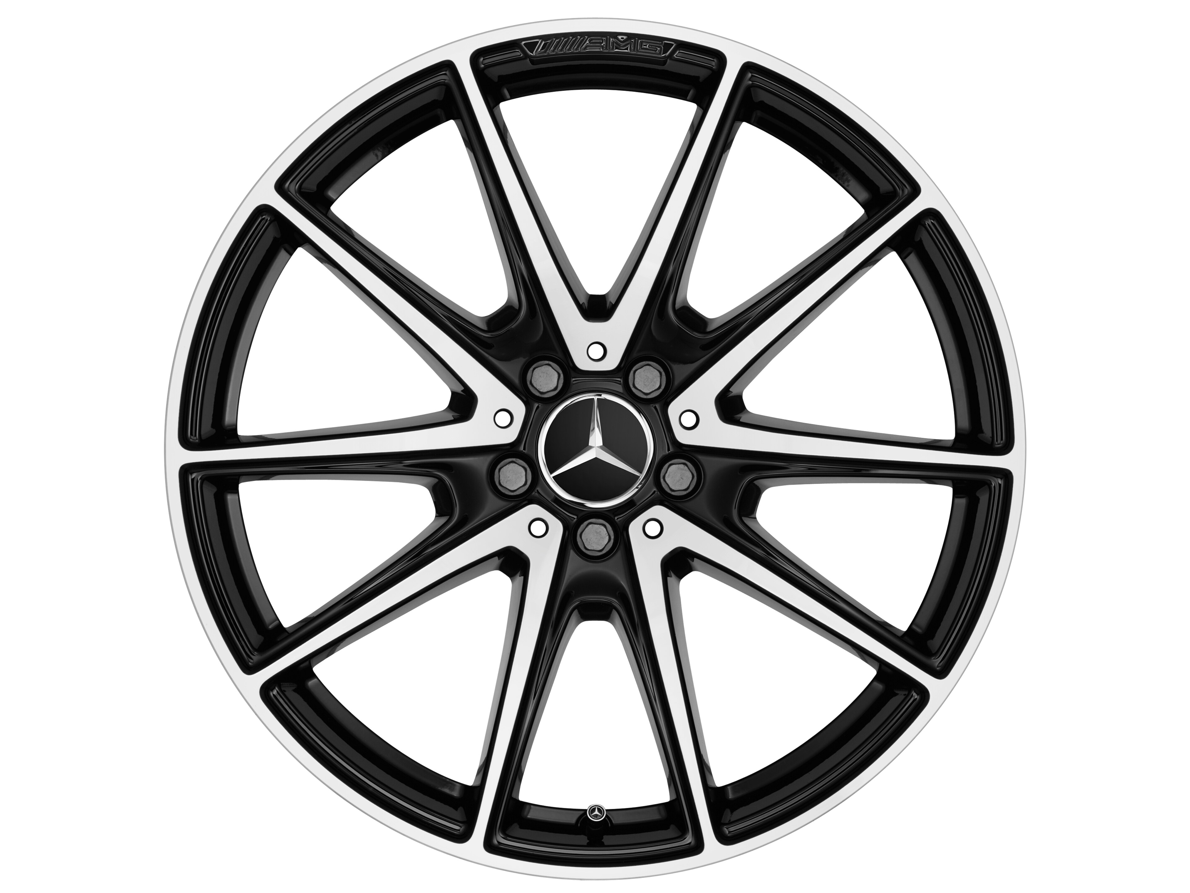 AMG 10-spoke wheel, 50.8 cm (20-inch) - 8,5 J x 20 ET 38, black, high-sheen