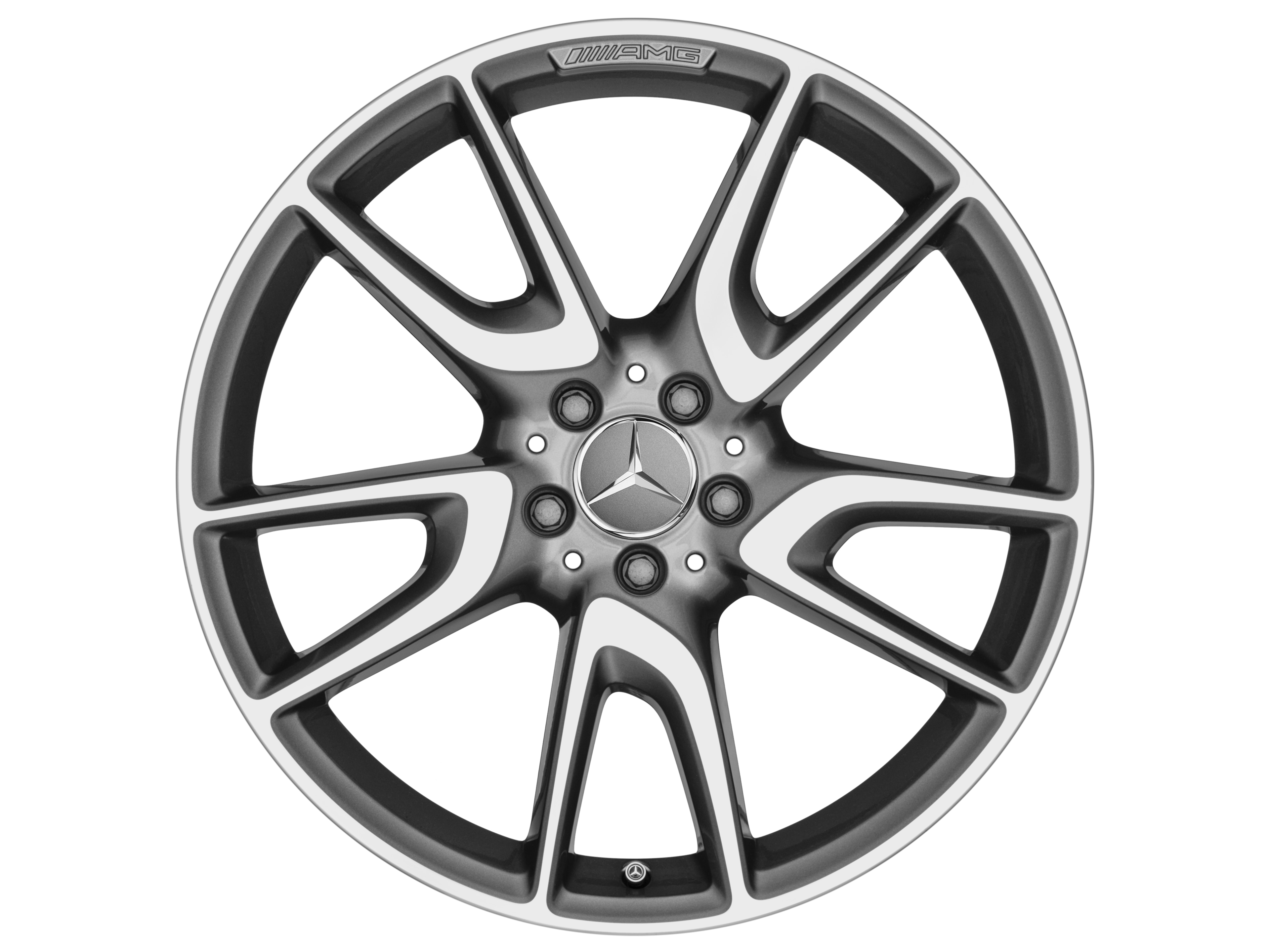 AMG 5-twin-spoke wheel, 50.8 cm (20-inch) - 9 J x 20 ET 49, titanium grey, high-sheen