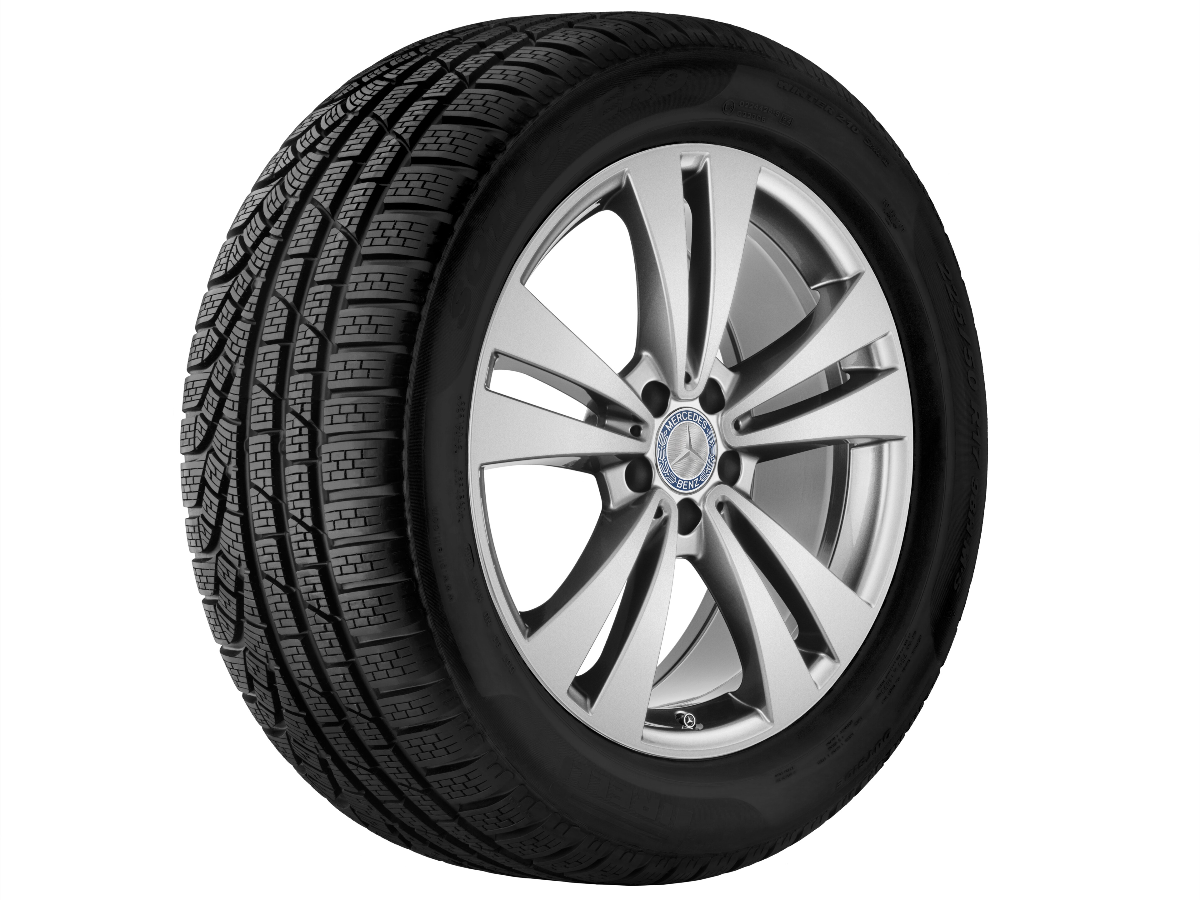 5-twin-spoke wheel, 53.3 cm (21-inch) - 10 J x 21 ET 52, vanadium silver, painted