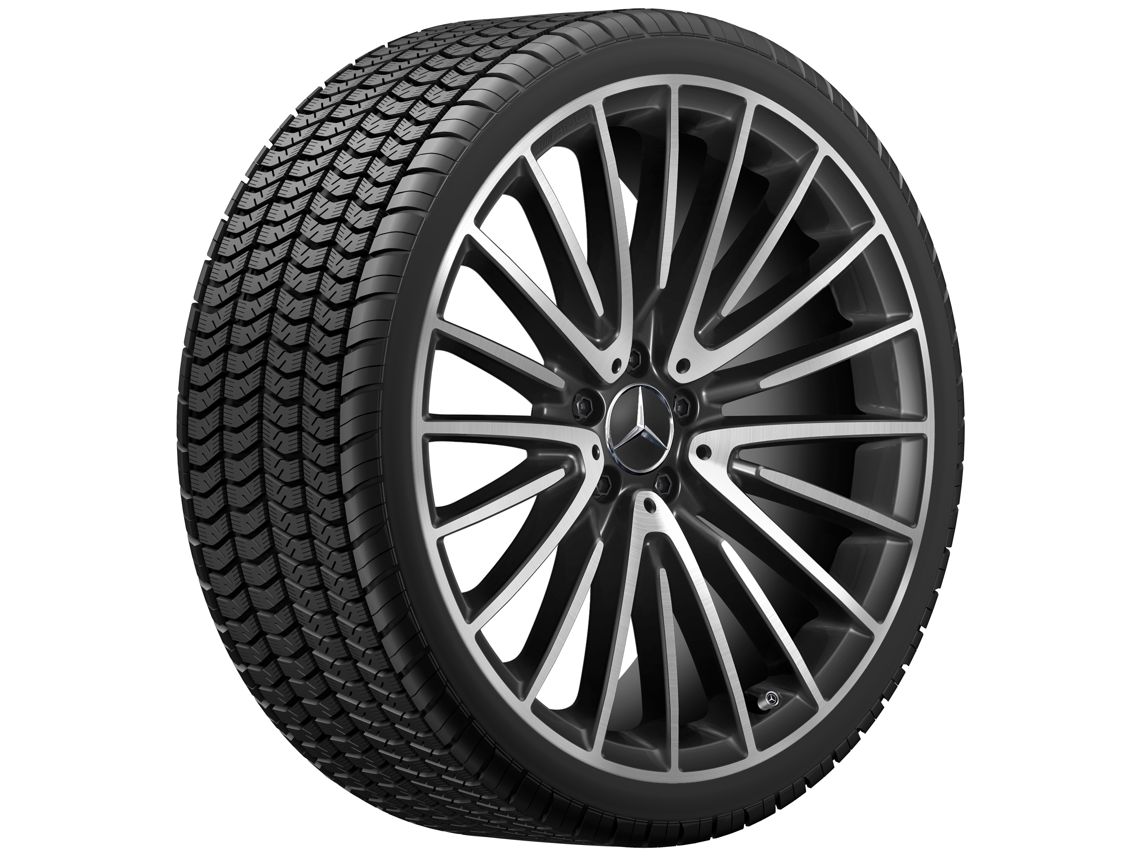 AMG multi-spoke wheel, 53.3 cm (21-inch) - 9 J x 21 ET 34, black, high-sheen