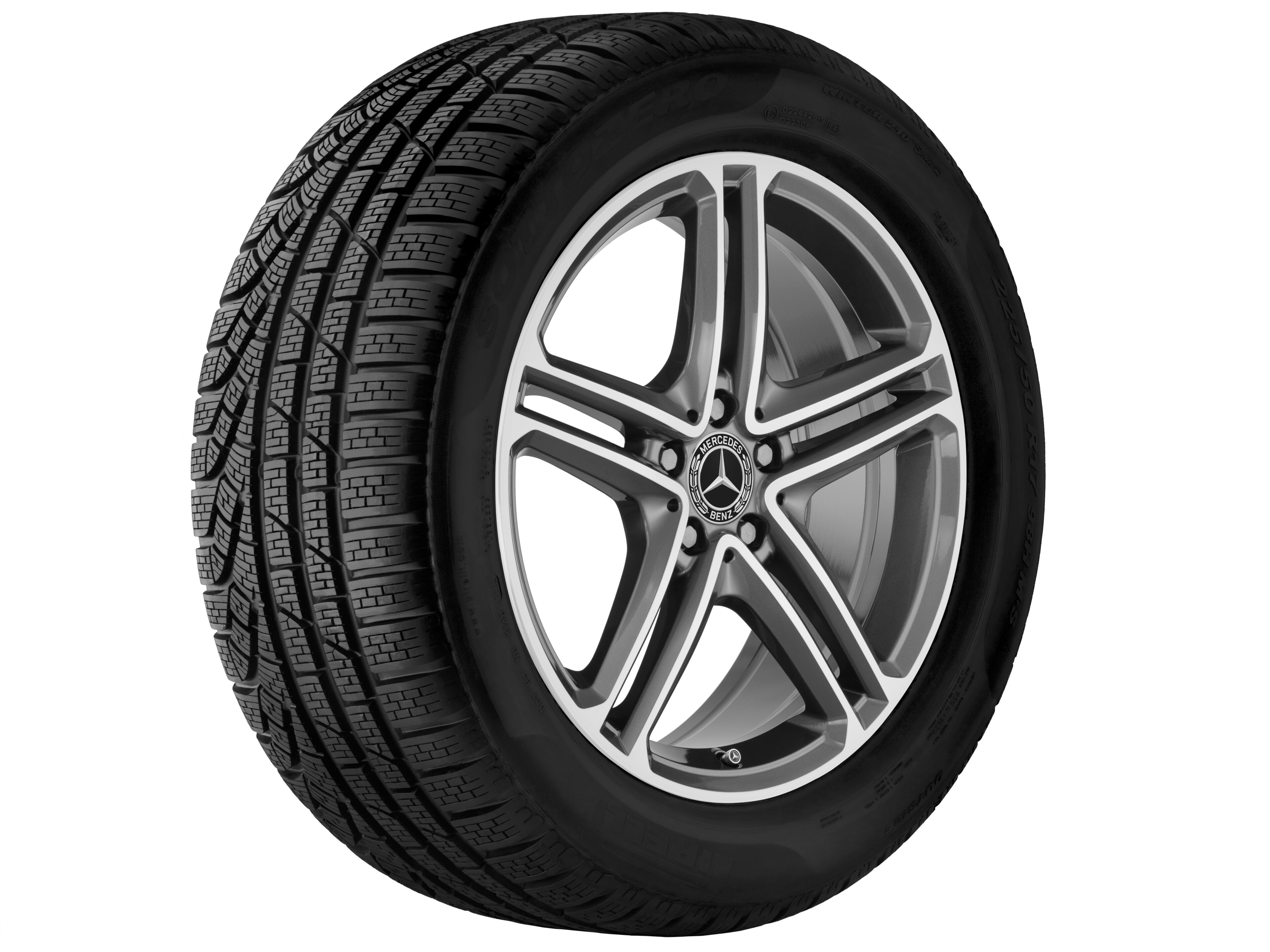 5-twin-spoke wheel, 48.3 cm (19-inch) - 9 J x 19 ET 33, tremolite metallic, high-sheen