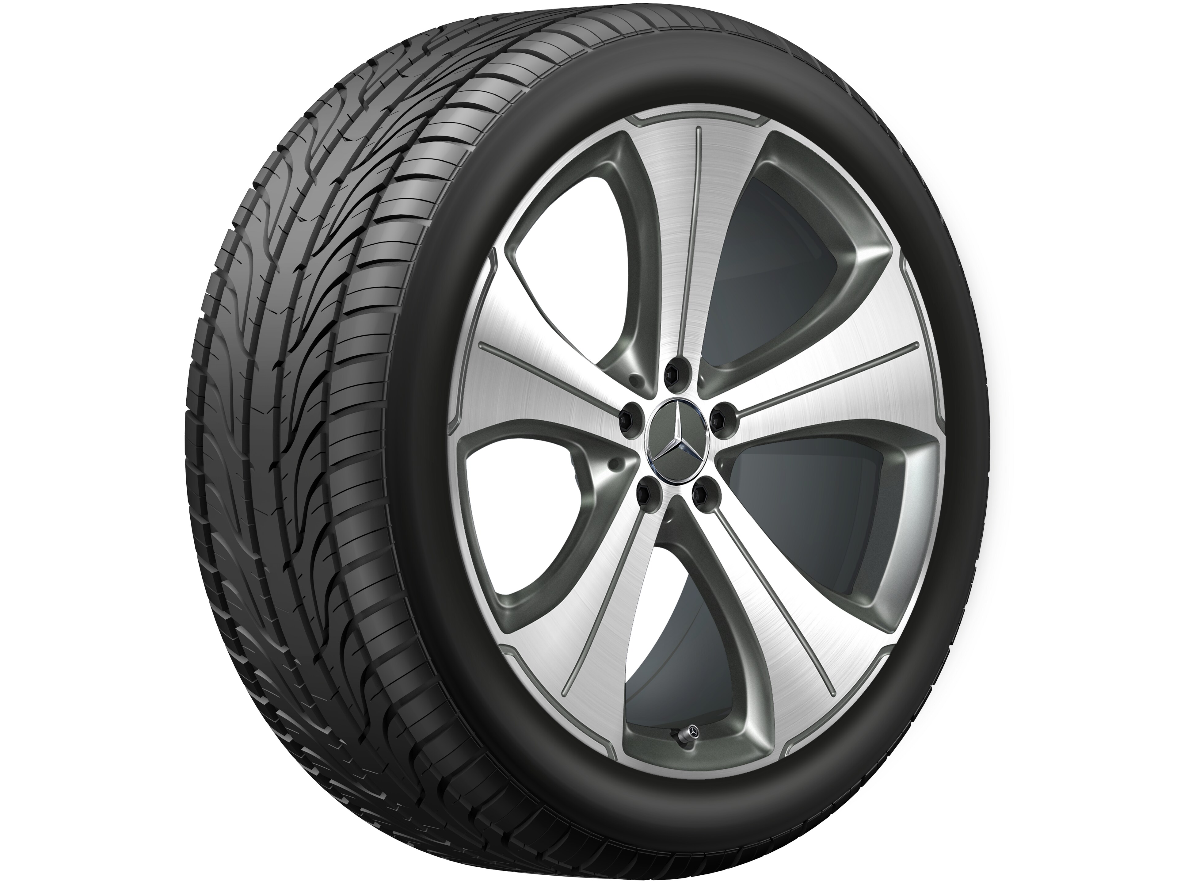 5-spoke wheel, 53.3 cm (21-inch), High-sheen finish - 10 J x 21 ET 62,5, himalaya grey, high-sheen