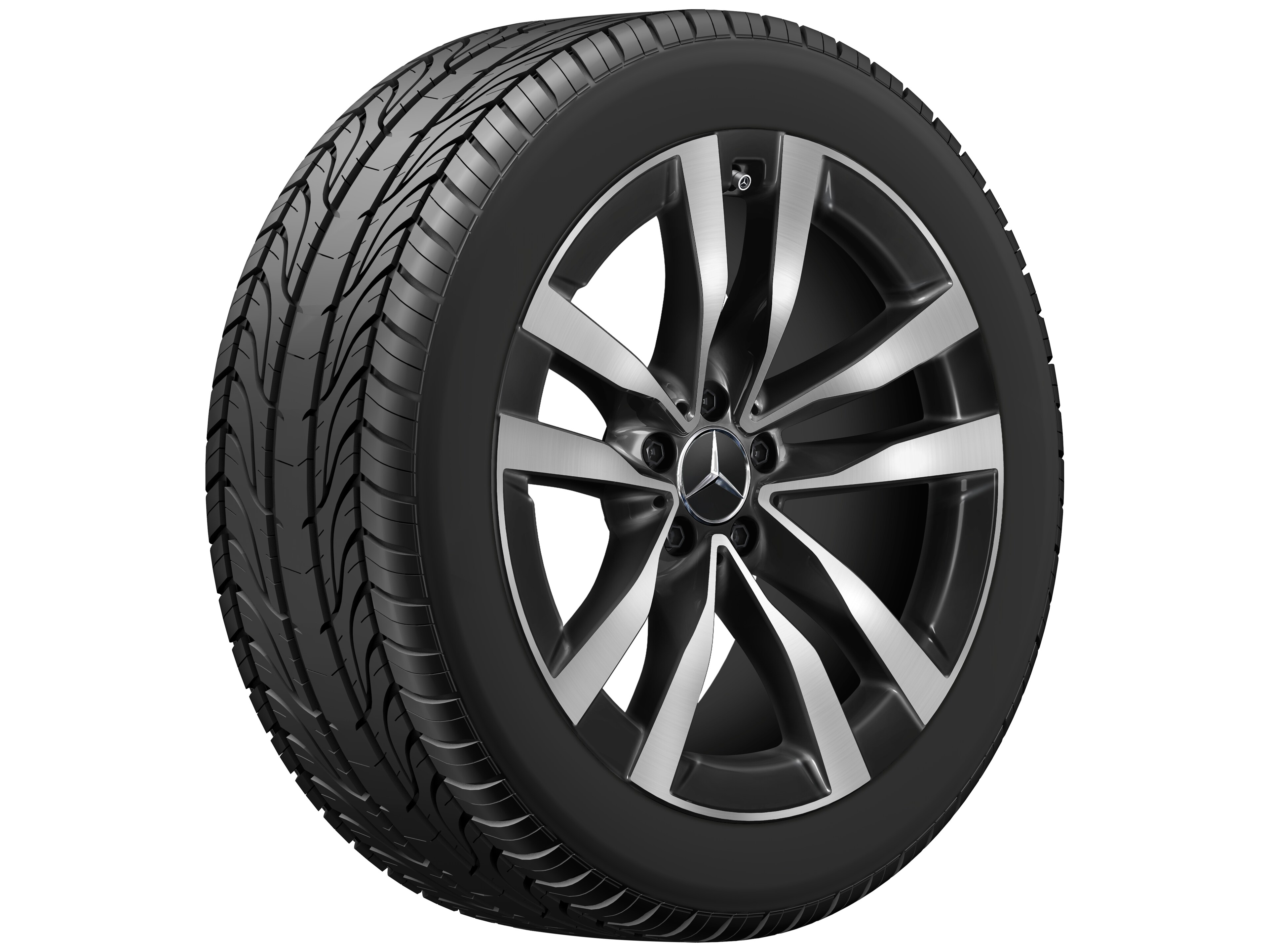 5-twin-spoke wheel, 48.3 cm (19-inch) - 8,5 J x 19 ET 31,5, black, high-sheen