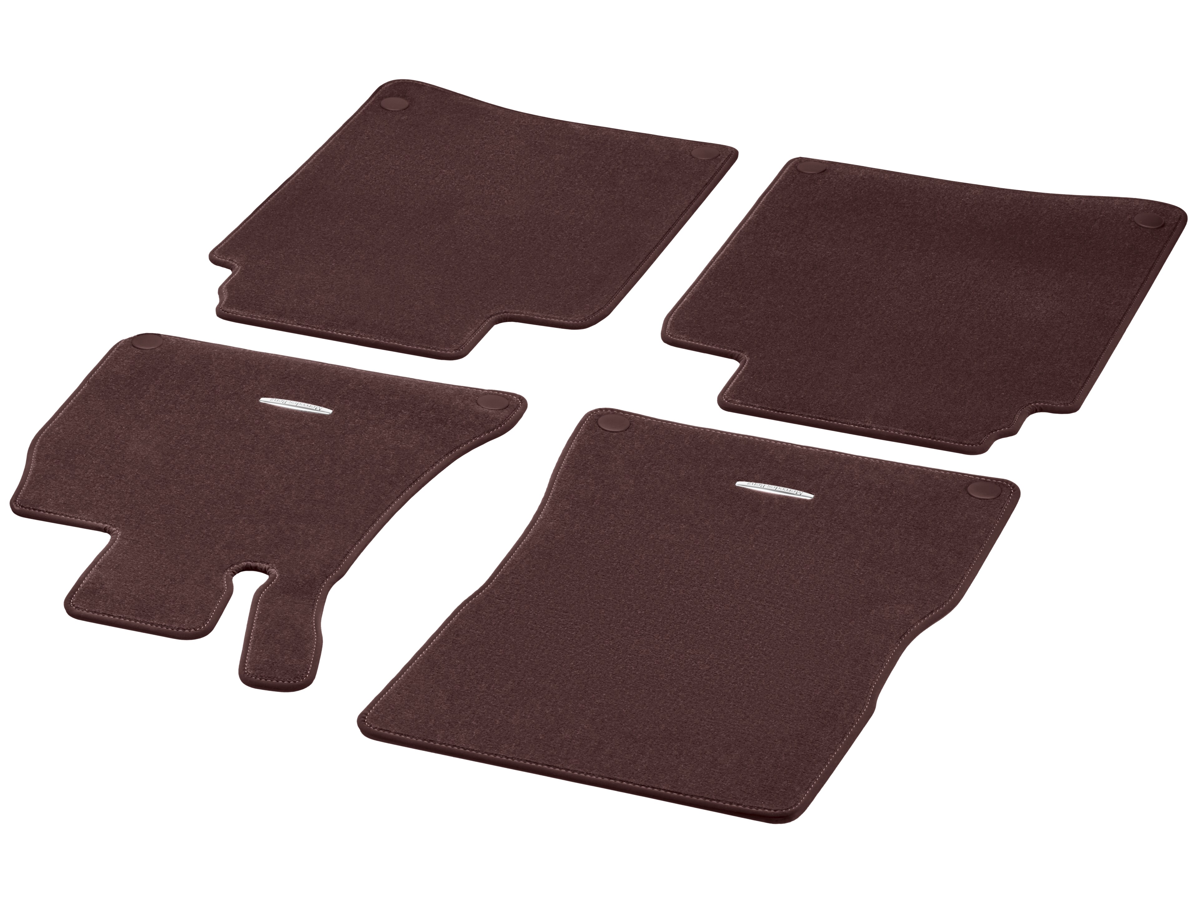 Velour floor mats CLASSIC, Set, Set of 4 - RHD, mahogany brown