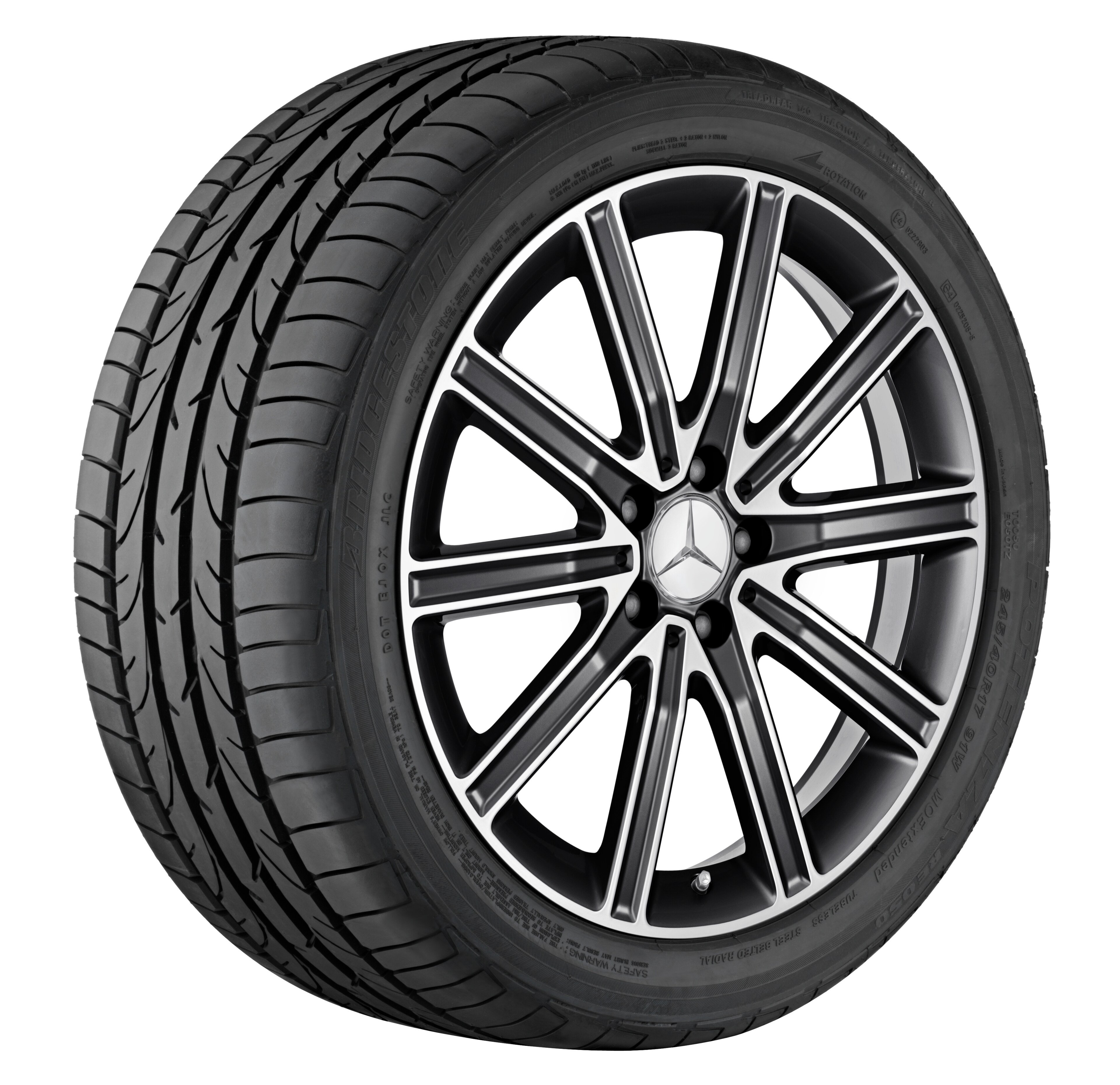 10-spoke wheel, 48.3 cm (19-inch), High-sheen finish - 8,5 J x 19 ET 34,5, black, high-sheen