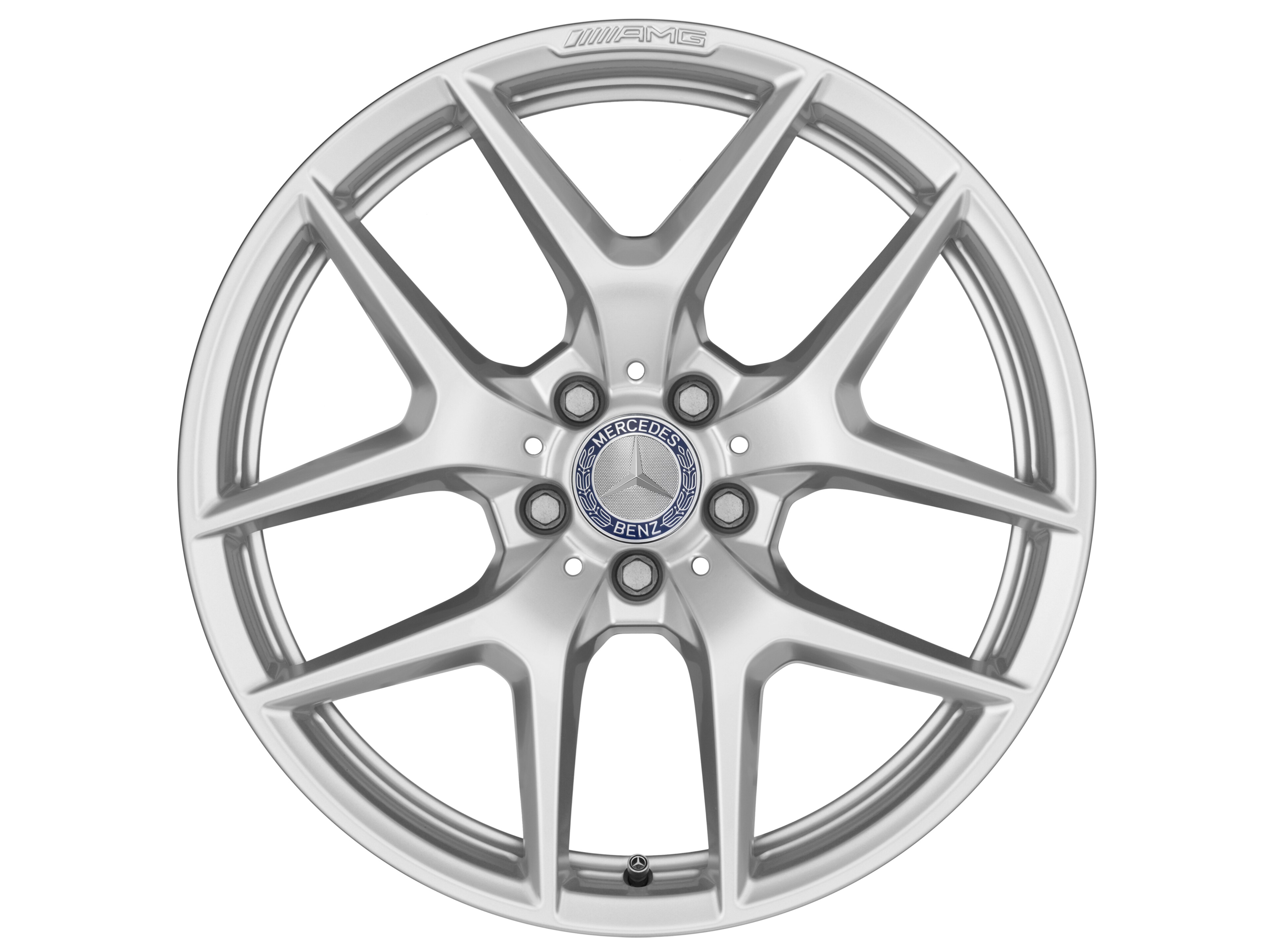 AMG 5-twin-spoke wheel, 48.3 cm (19-inch) - 11 J x 19 ET 68, vanadium silver, high-gloss