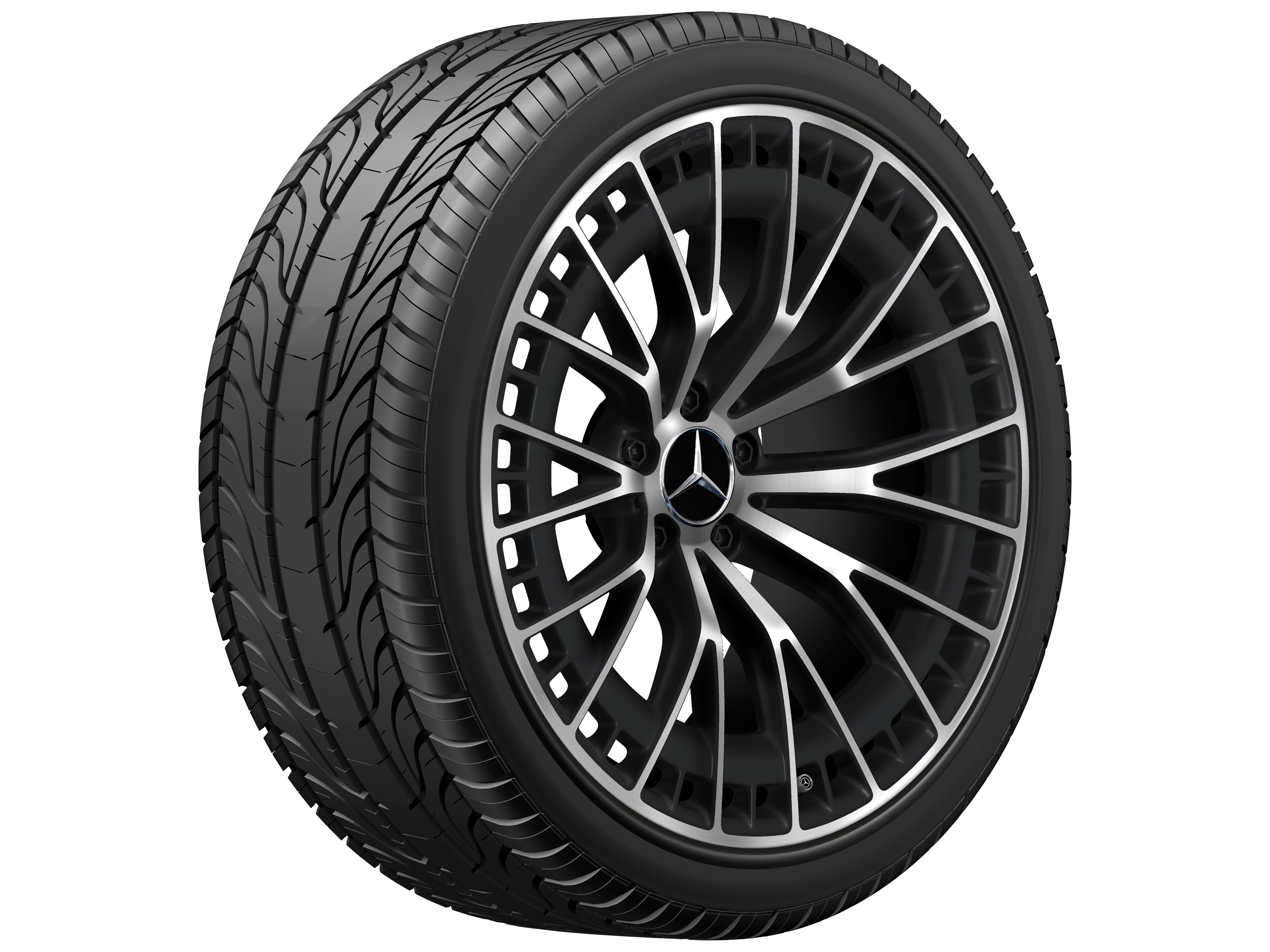AMG light-alloy wheel, in Y-spoke design, 50.8 cm (20-inch) - 11 J x 20 ET 24, matt black, high-sheen