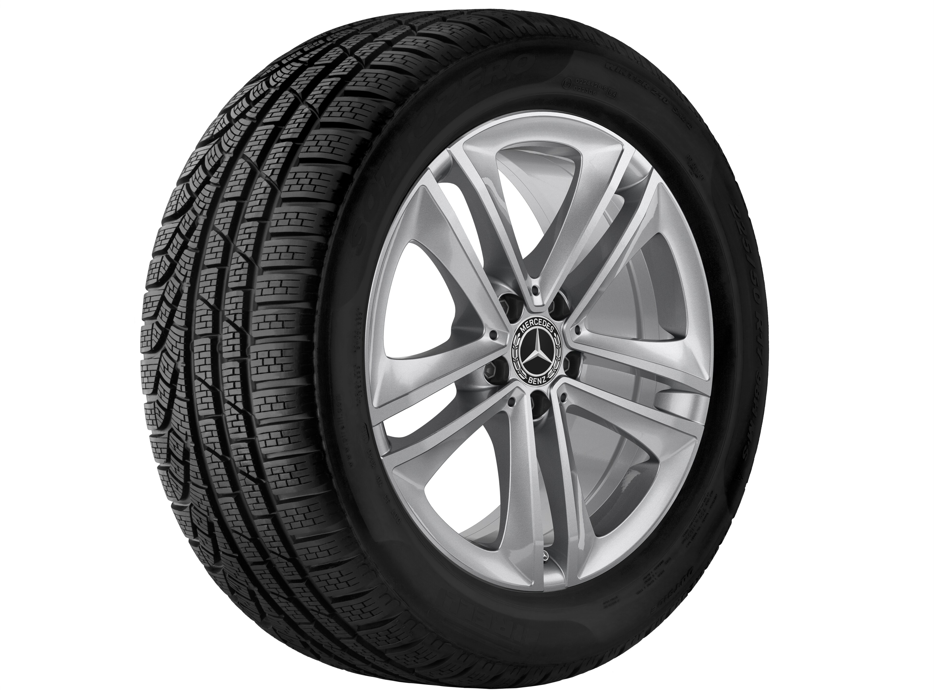 5-twin-spoke wheel, 45.7 cm (18-inch) - 8 J x 18 ET 33, vanadium silver