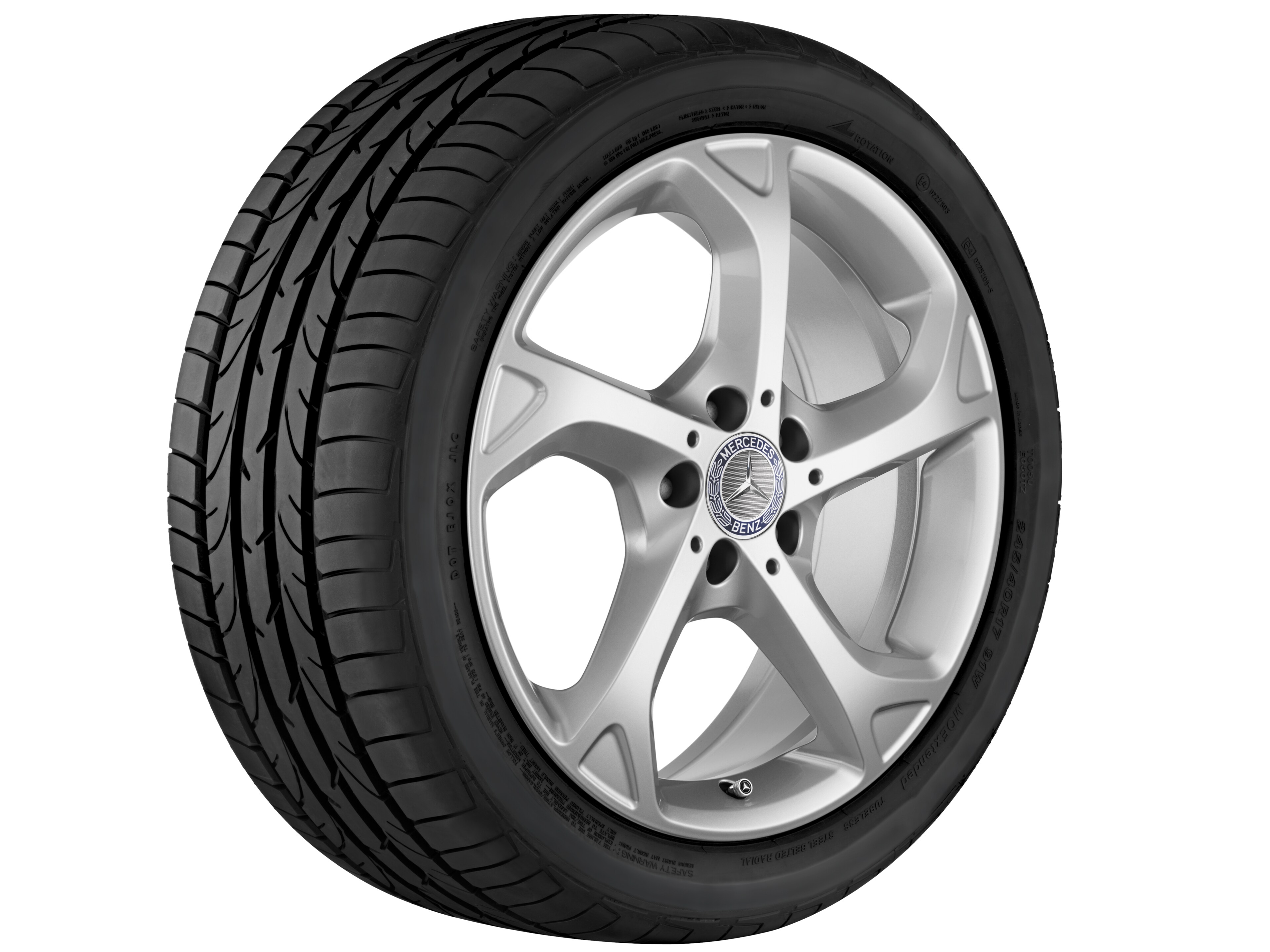 5-spoke wheel, 45.7 cm (18-inch) - 7 J x 18 ET 46, vanadium silver, painted