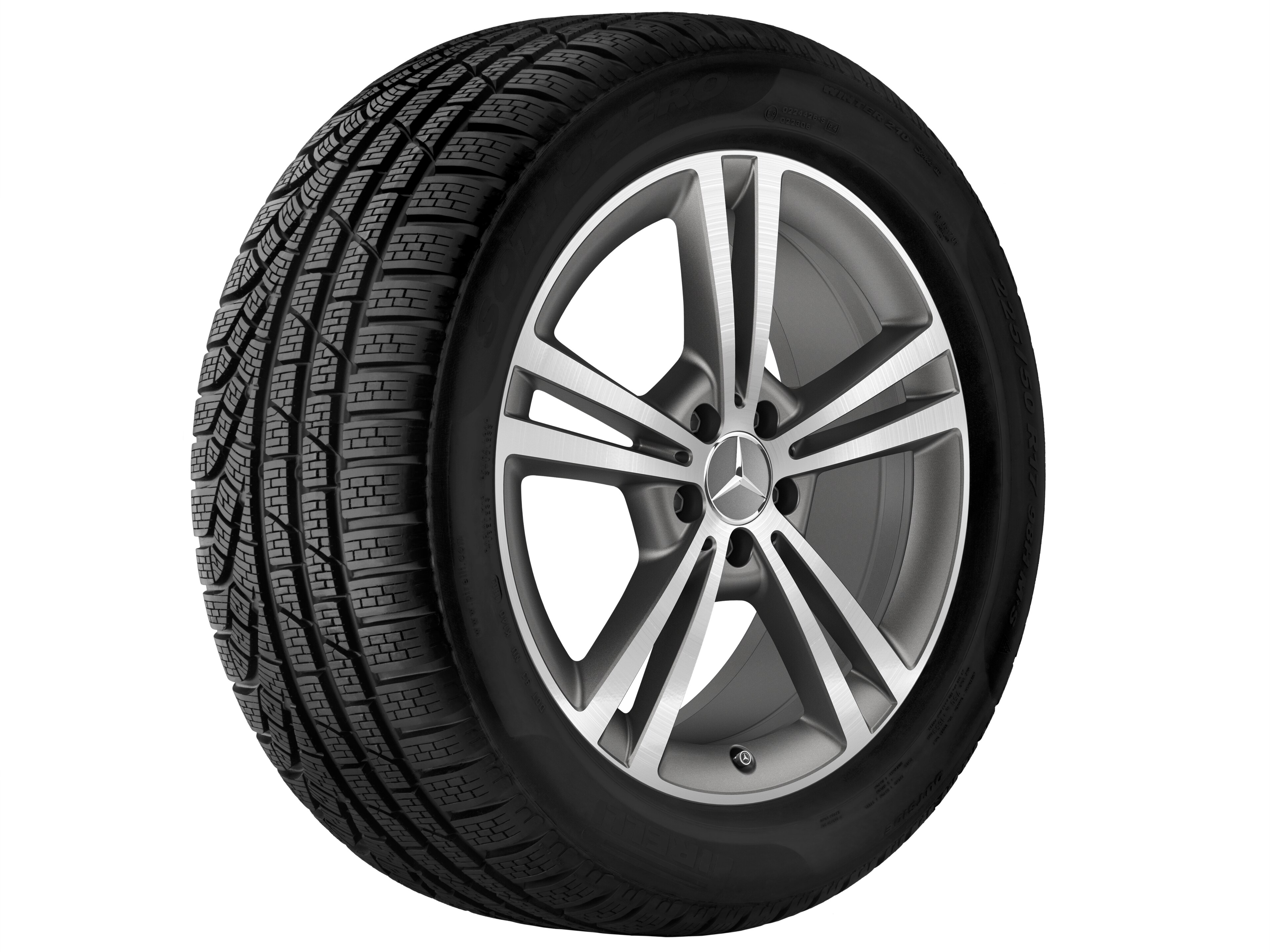 5-twin-spoke wheel, 48.3 cm (19-inch), High-sheen finish - 7,5 J x 19 ET 49, matt himalaya grey, high-sheen
