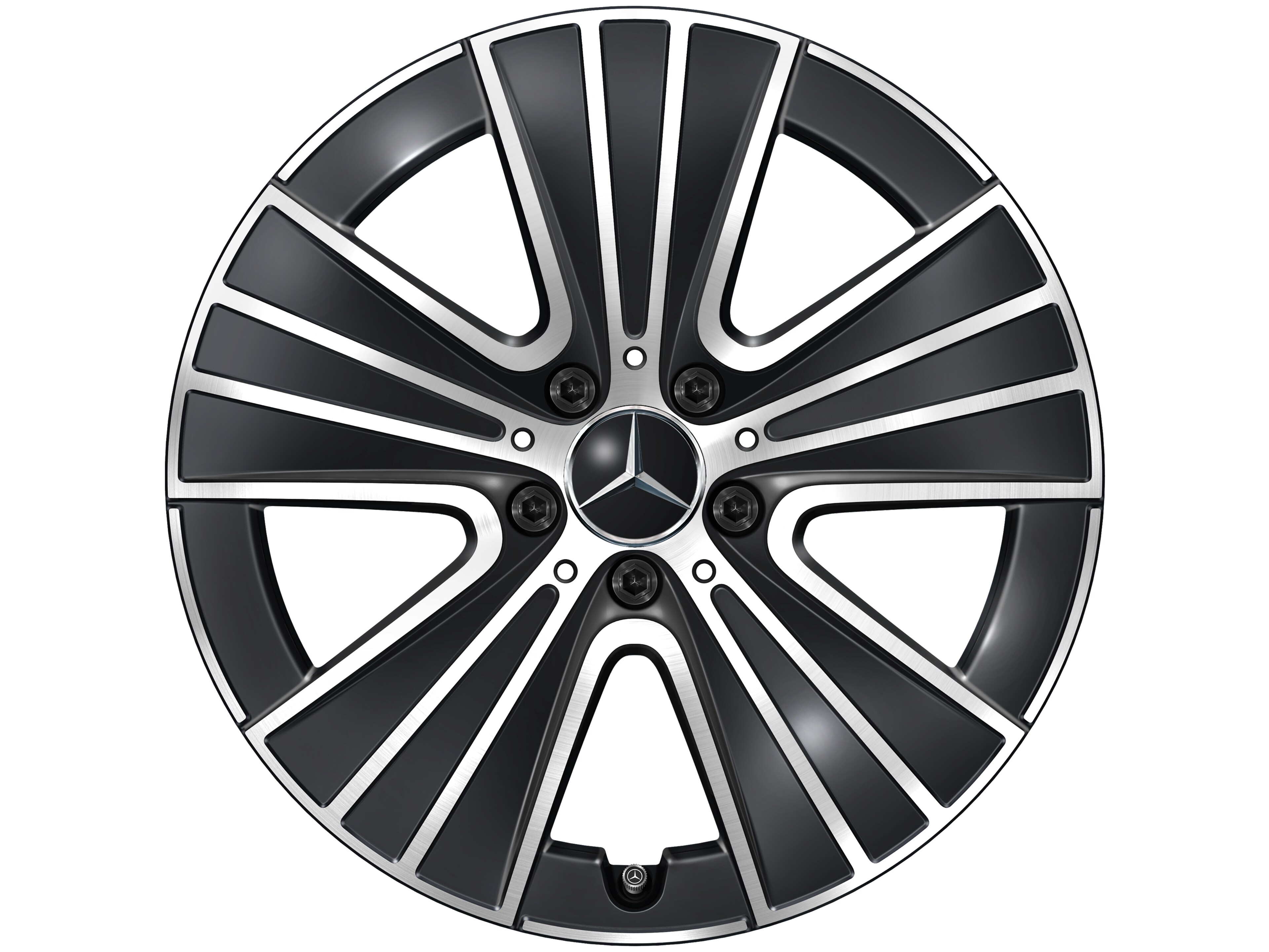 5-triple-spoke wheel, 45.7 cm (18-inch) - 8 J x 18 ET 32,5, black, high-sheen