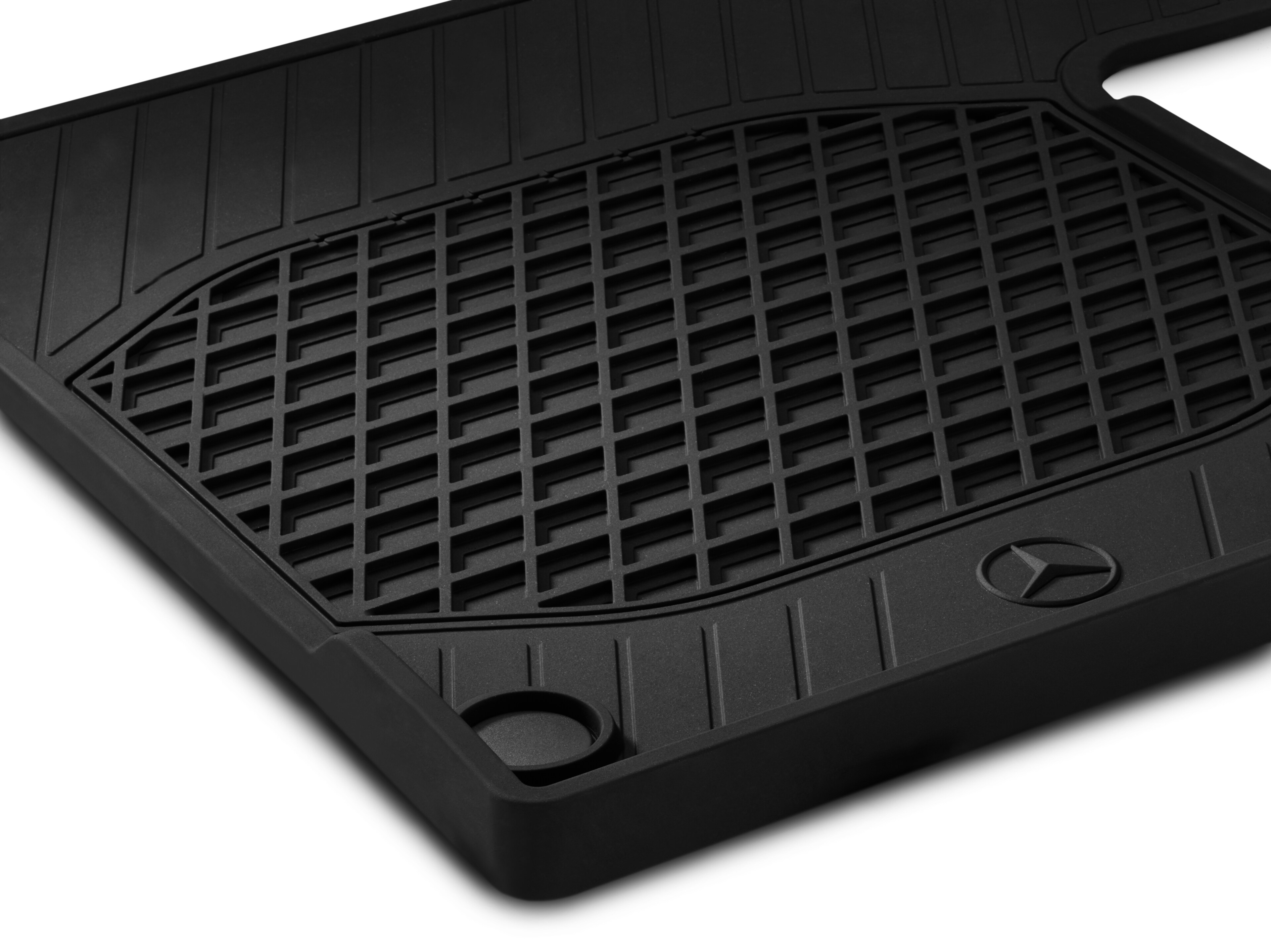 All-season floor mats Driver/front passenger's mat, Set of 2 - RHD, black