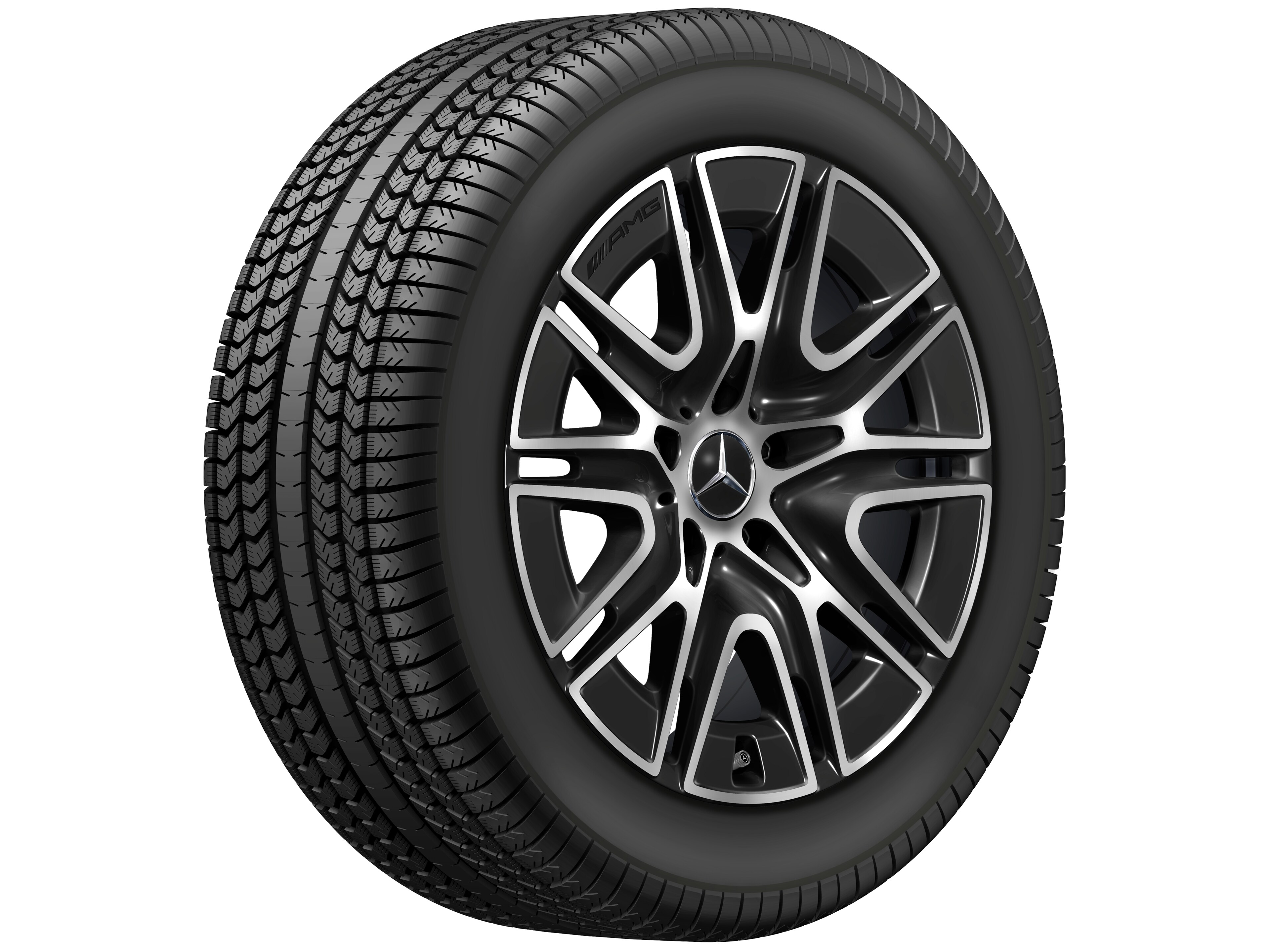 AMG 10-spoke wheel, 50.8 cm (20-inch) - 8,5 J x 20 ET 32,2, black, high-sheen