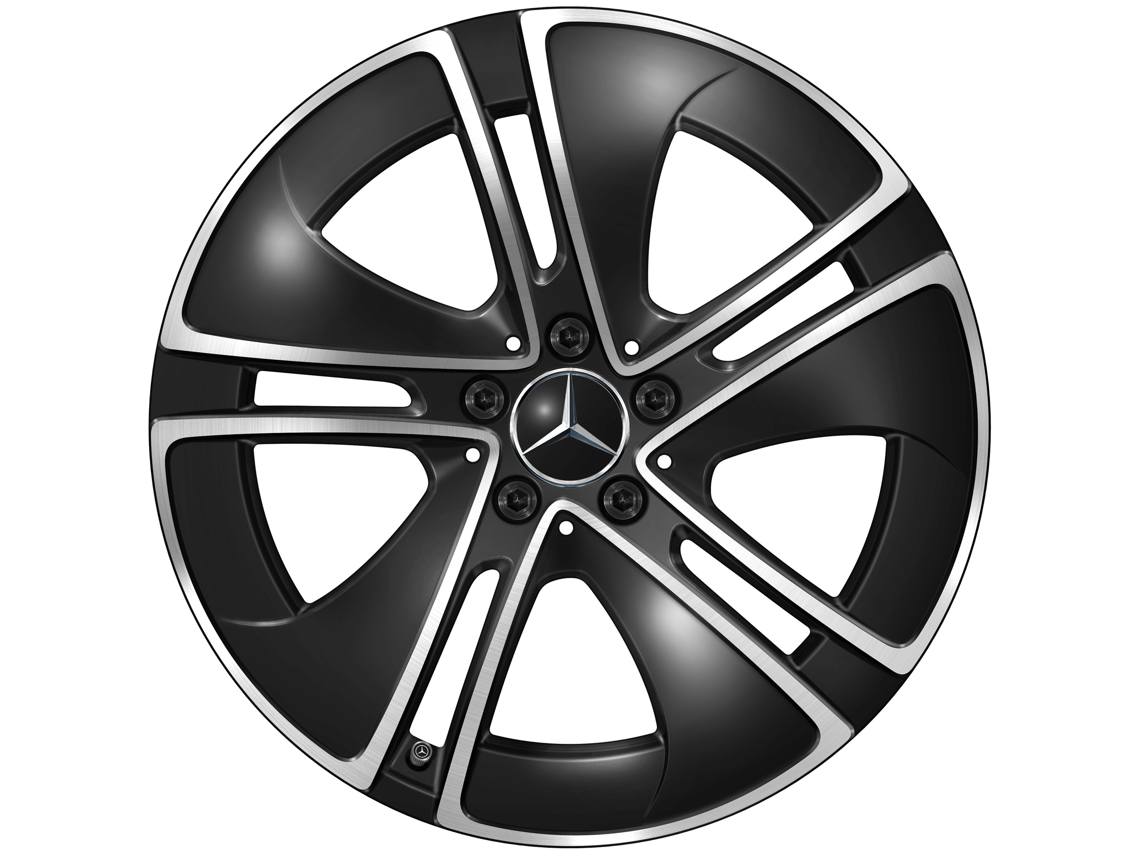 5-spoke wheel, Aero, 48.3 cm (19-inch) - 8 J x 19 ET 45,1, black, high-sheen