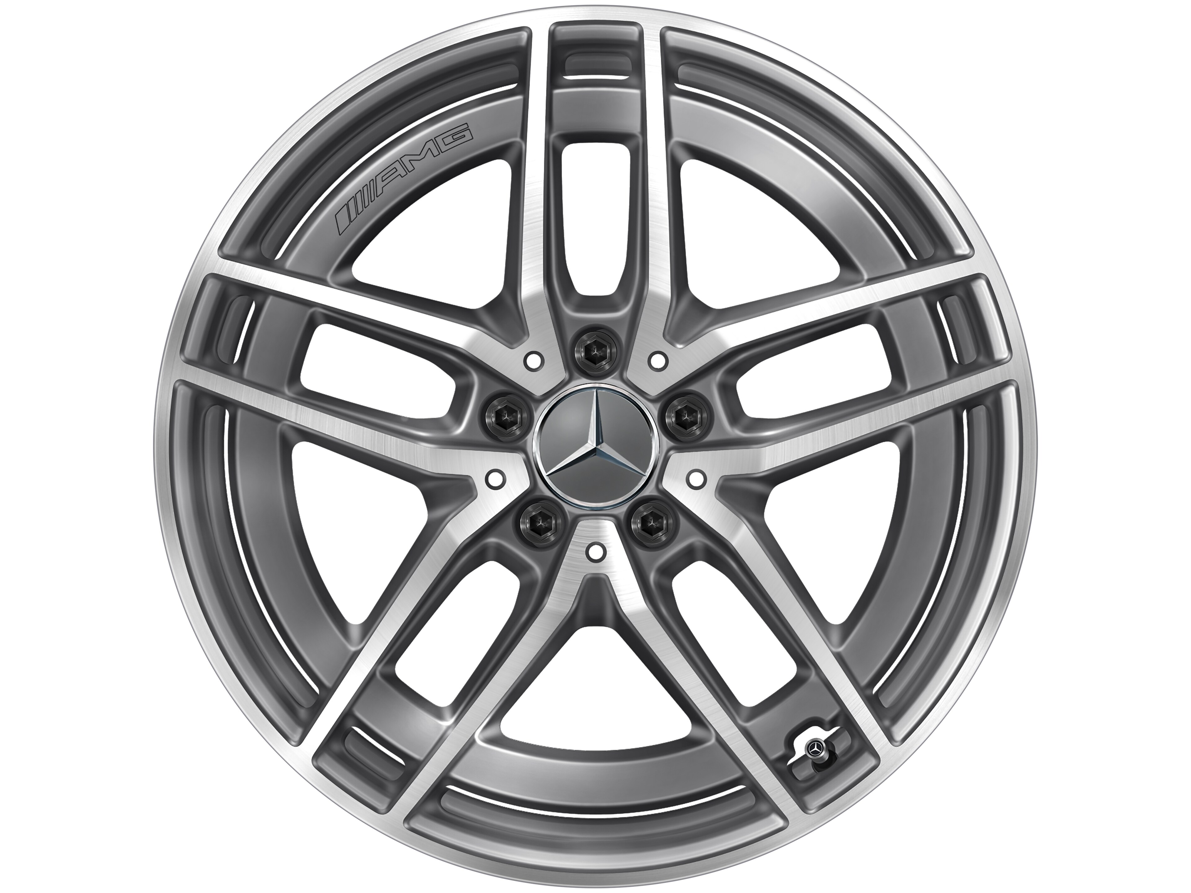 AMG 5-twin-spoke wheel, 48.3 cm (19-inch) - 8 J x 19 ET 20, tantalite grey, high-sheen