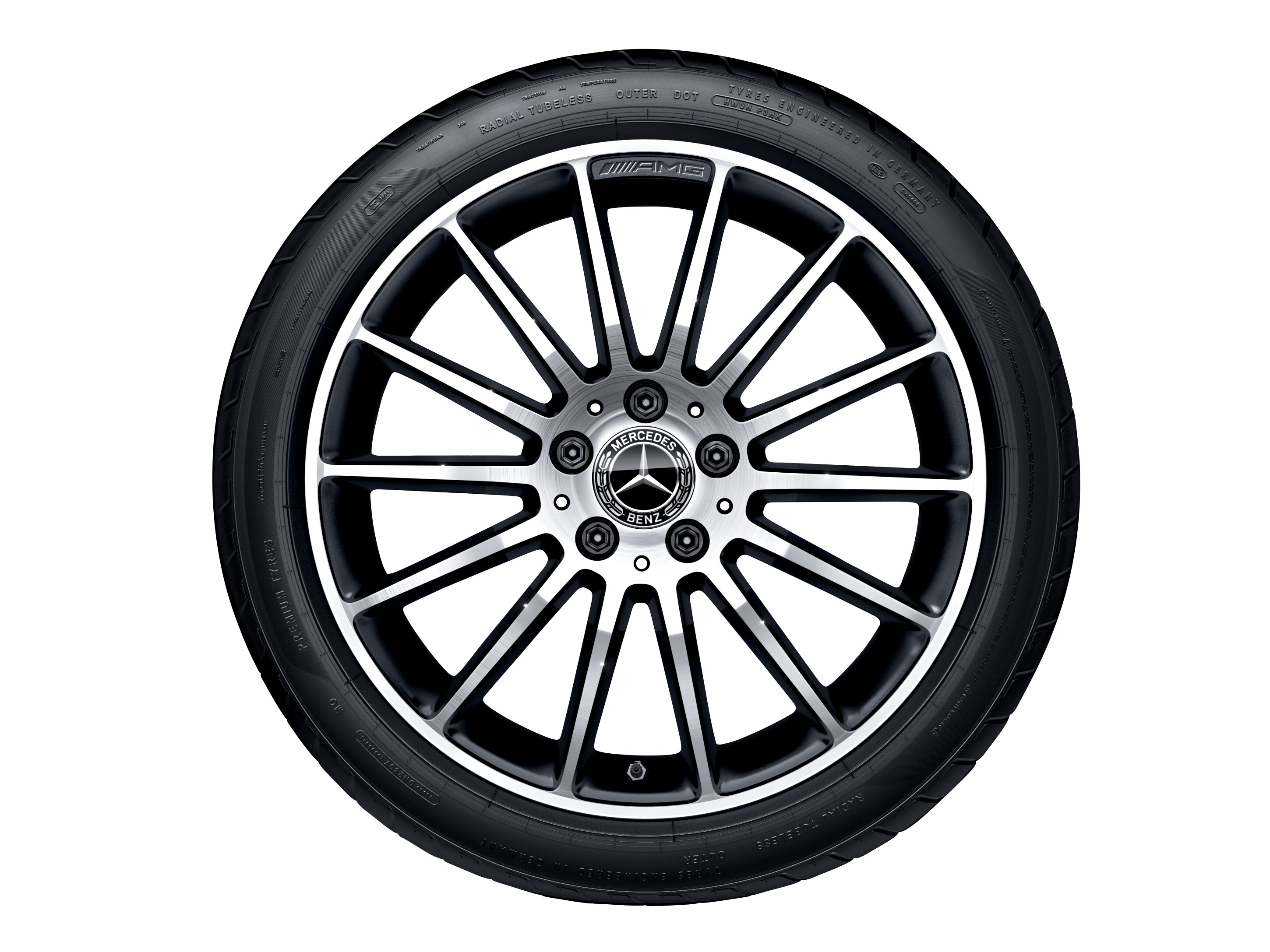 AMG multi-spoke wheel, 45.7 cm (18-inch), High-sheen rim flange - 7,5 J x 18 ET 52, black