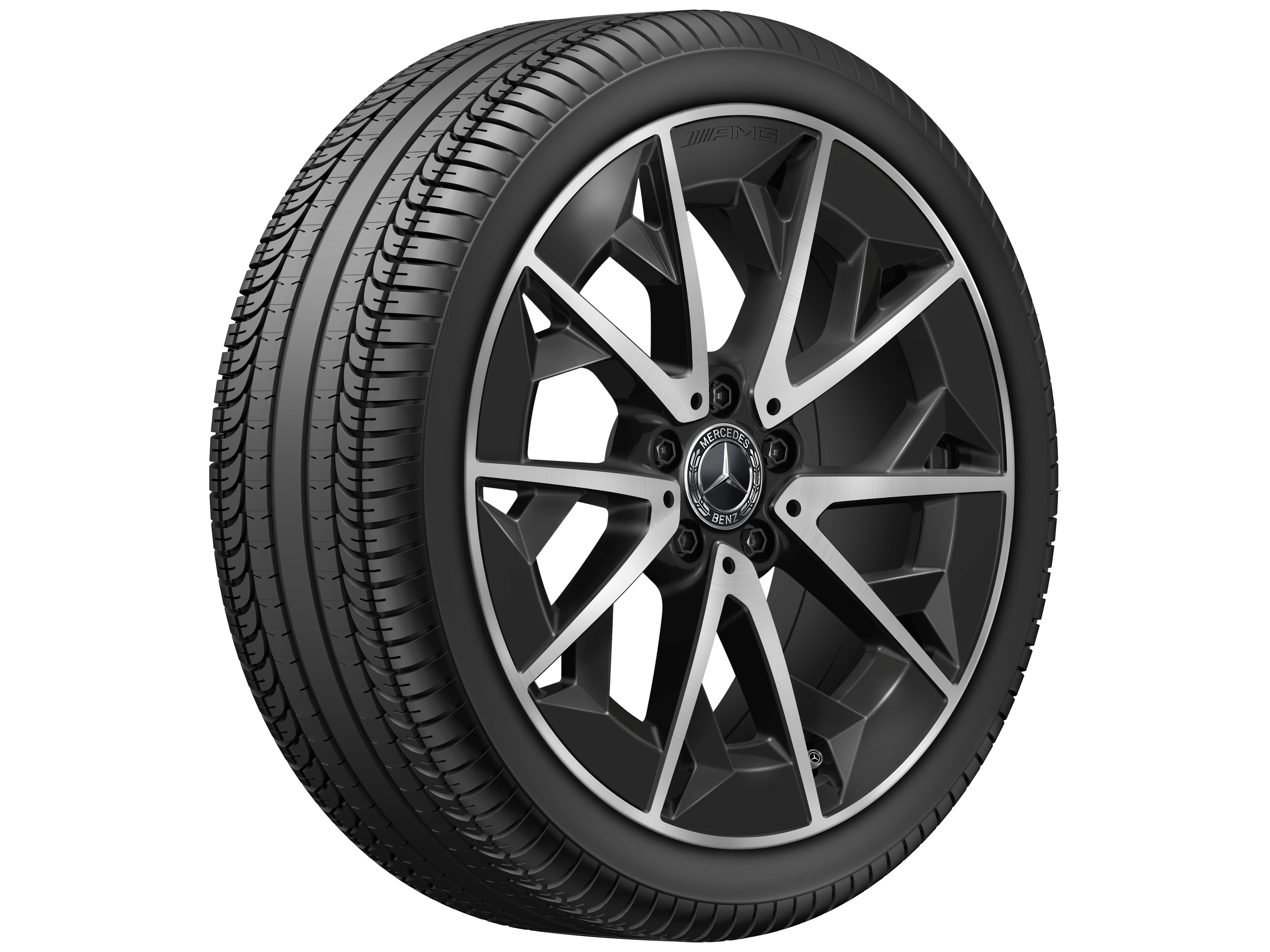 AMG light-alloy wheel, in cross-spoke design, 48.3 cm (19-inch) - 7,5 J x 19 ET 48,4, black, high-sheen