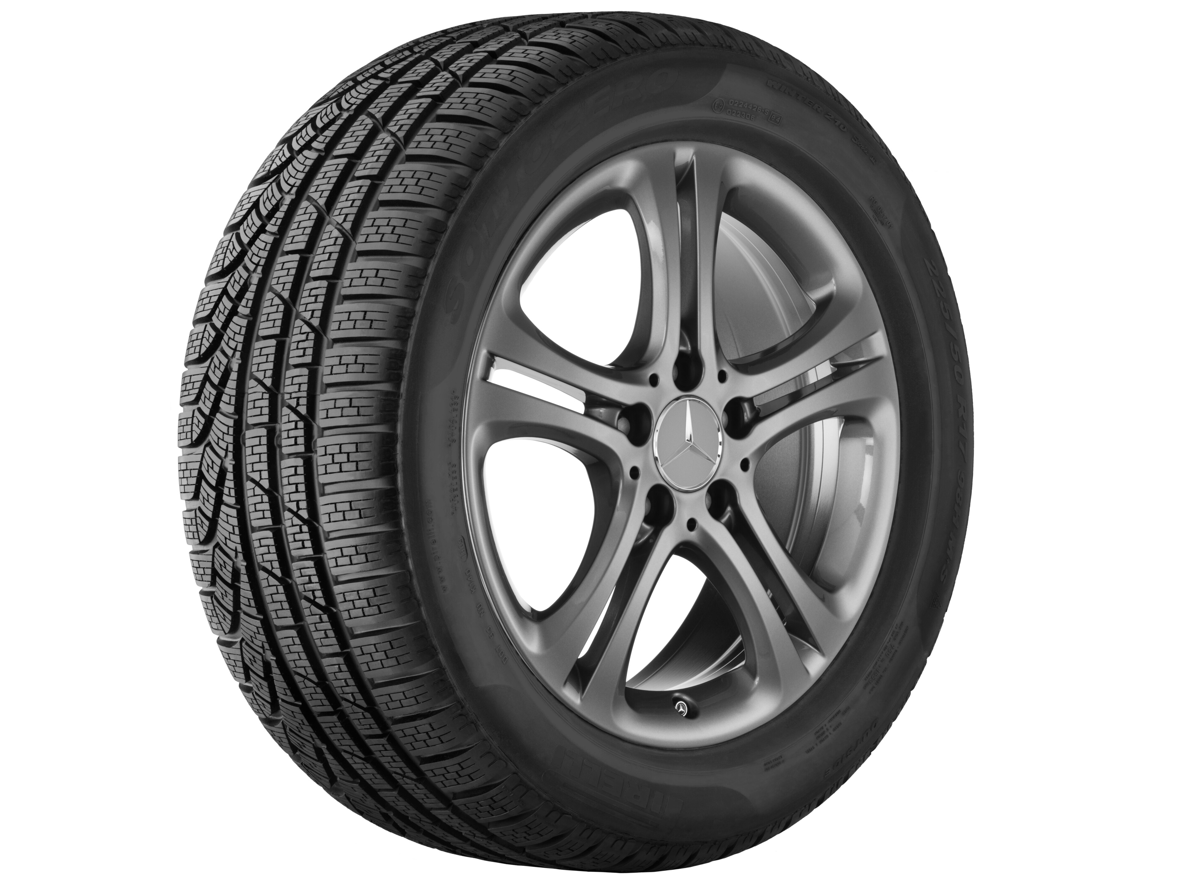 5-twin-spoke wheel, 43.2 cm (17-inch) - 7,5 J x 17 ET 52,5, tremolite metallic, painted