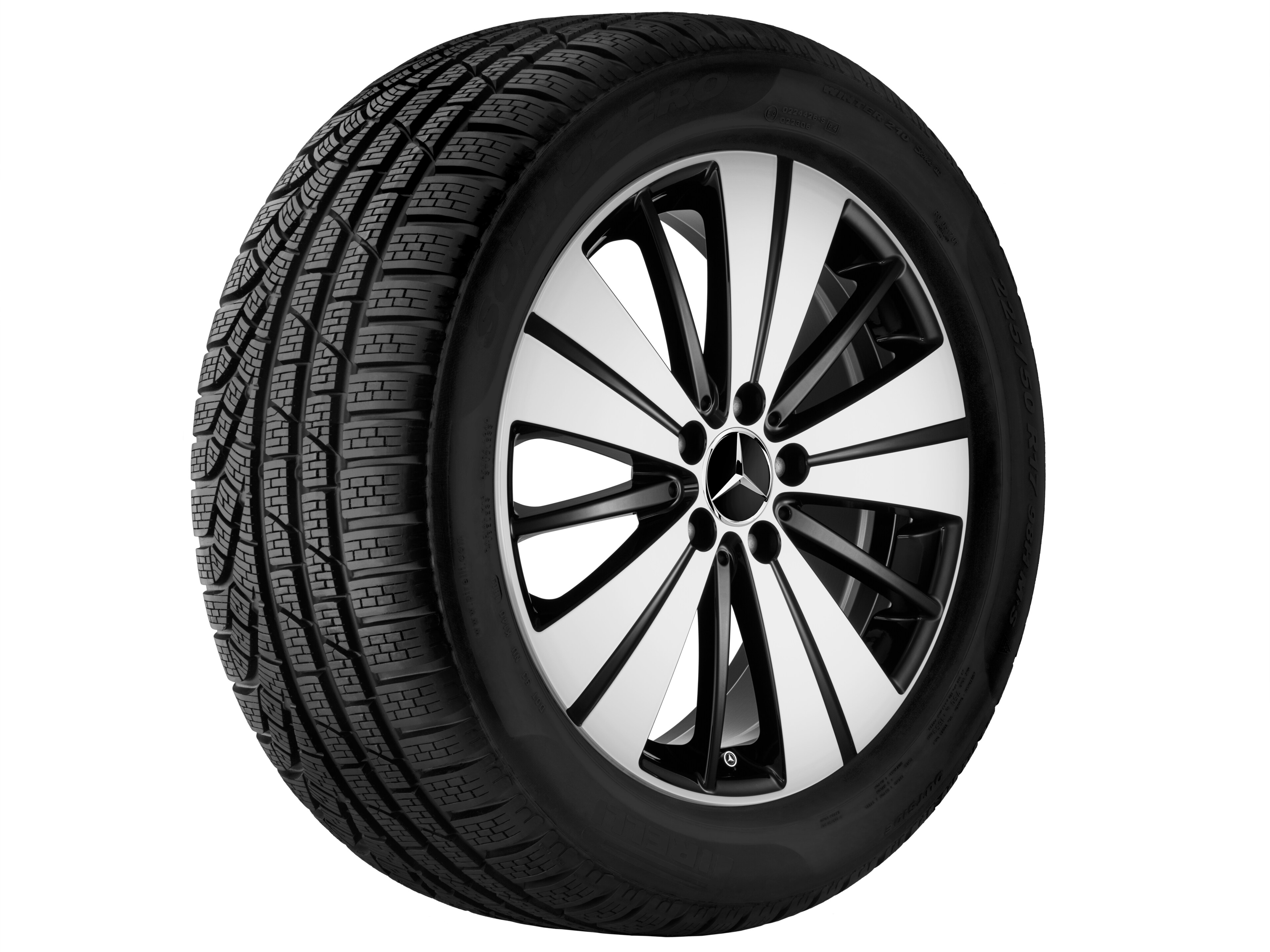 5-twin-spoke wheel, 45.7 cm (18-inch), High-sheen finish - 7,5 J x 18 ET 52, black, high-sheen