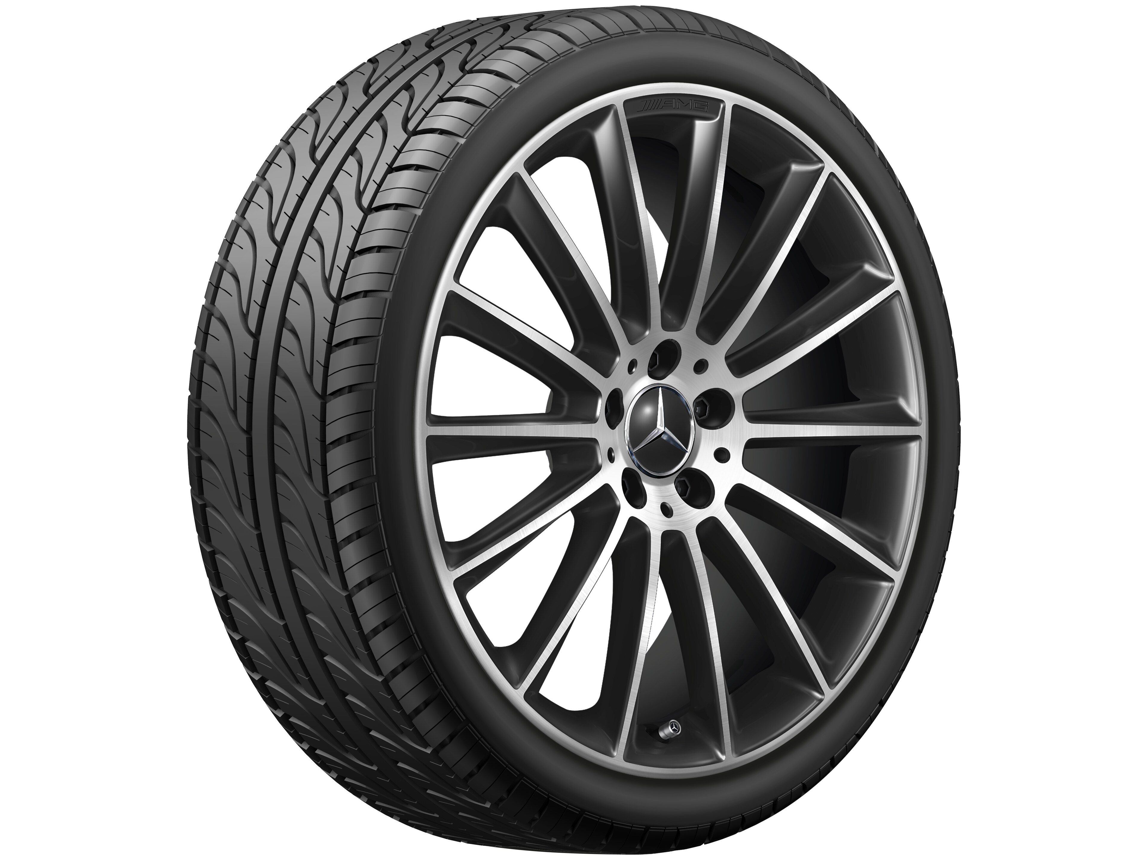 AMG multi-spoke wheel, 50.8 cm (20-inch) - 9 J x 20 ET 49, black, high-sheen