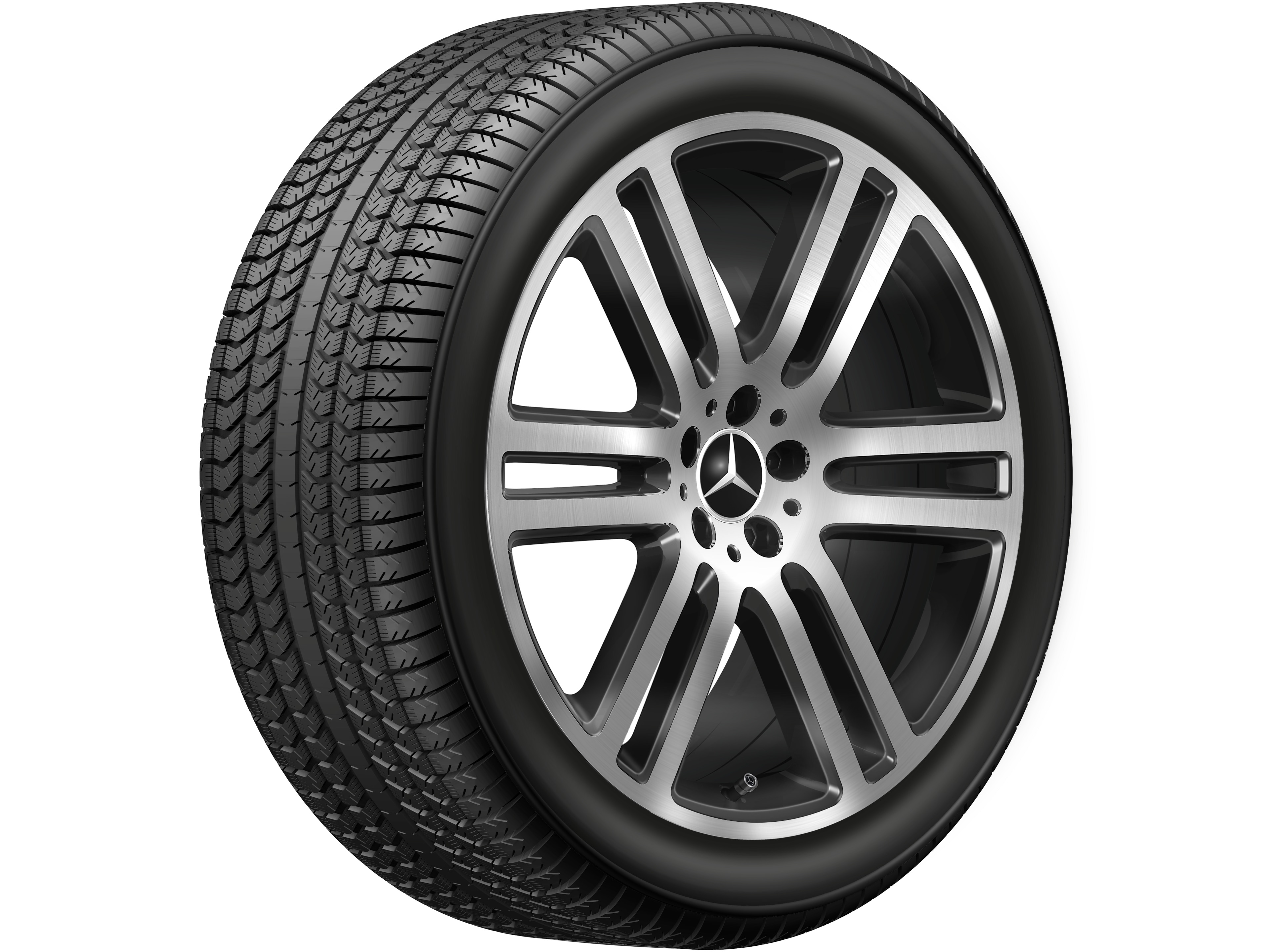 6-twin-spoke wheel, 53.3 cm (21-inch), High-sheen finish - 11 J x 21 ET 49, black, high-sheen