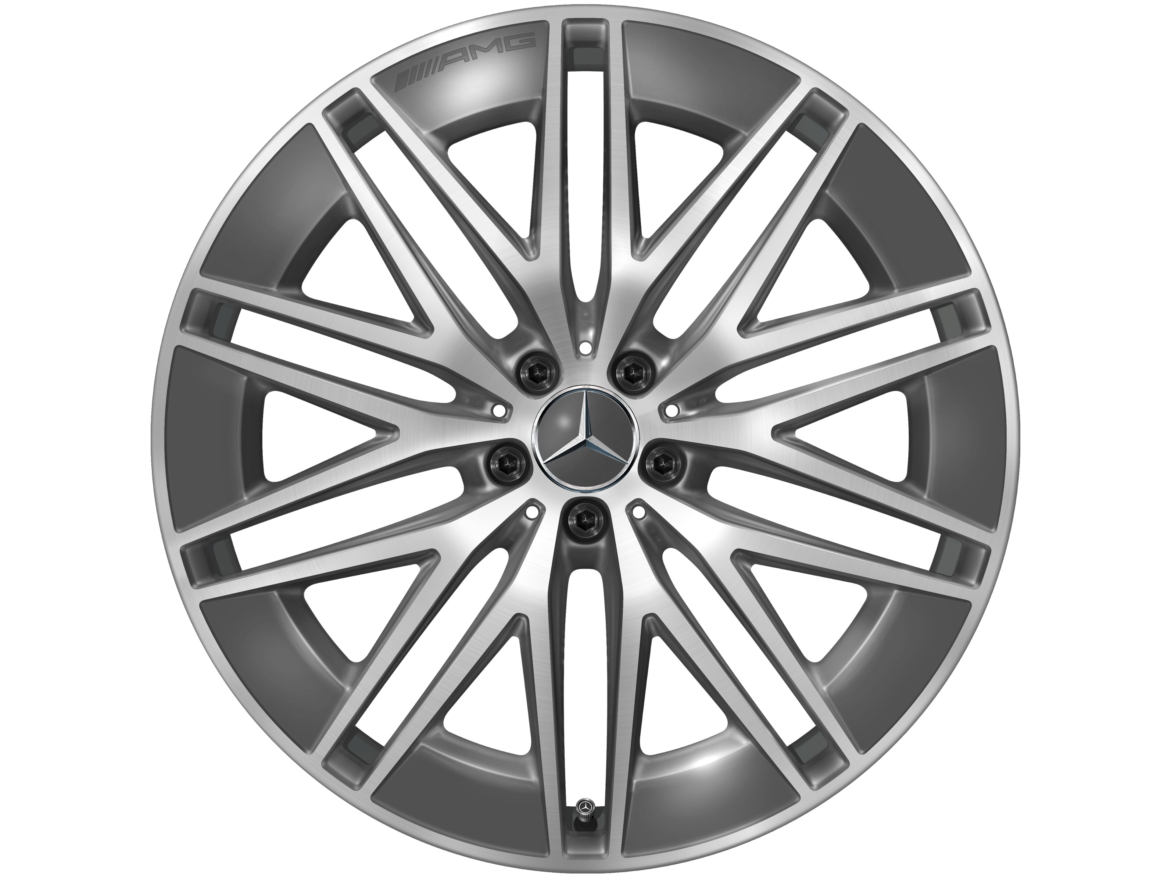 AMG multi-spoke wheel, 55.9 cm (22-inch) - 10 J x 22 ET 55, tantalite grey, high-sheen
