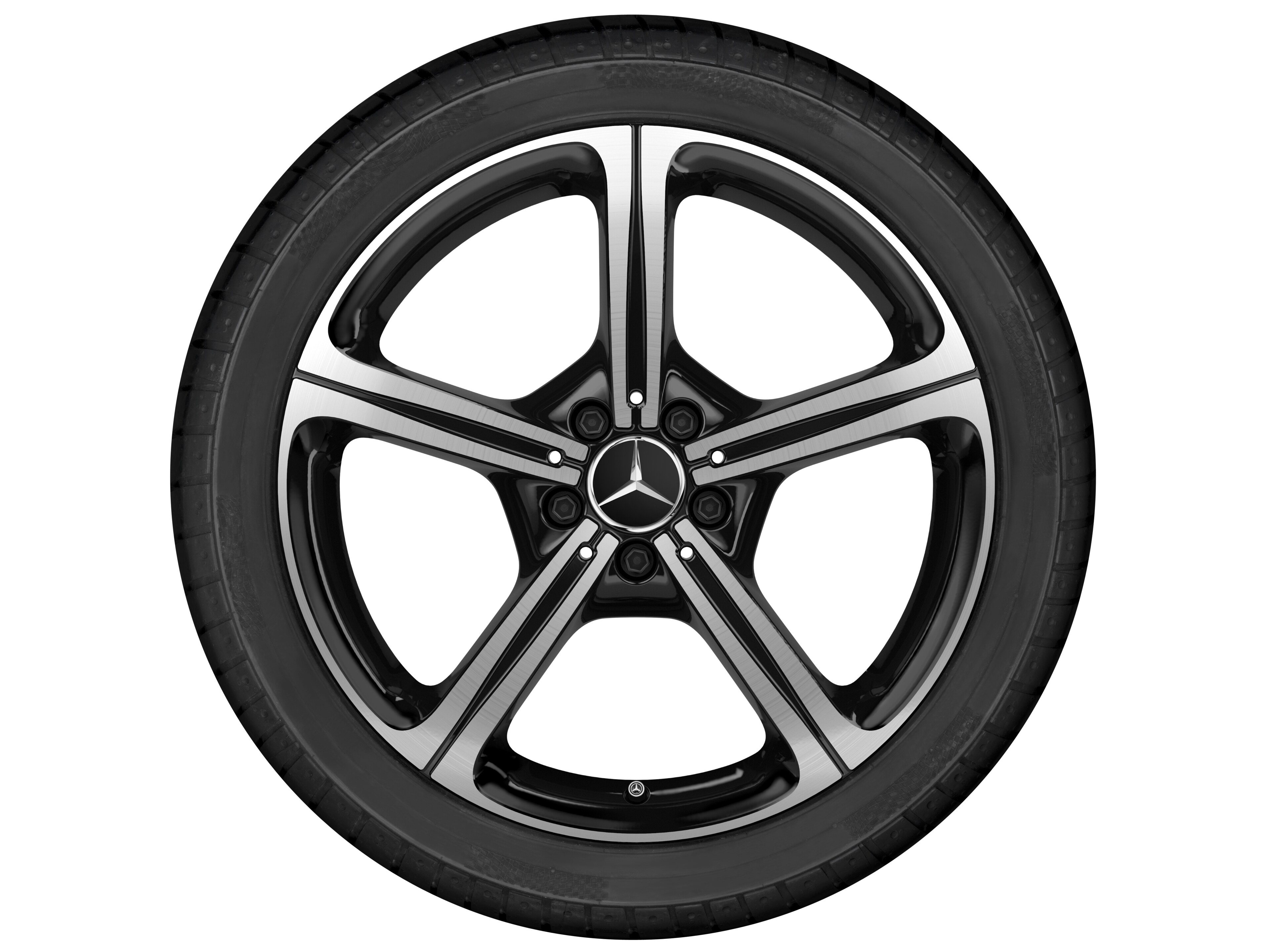 5-spoke wheel, 48.3 cm (19-inch) - 8 J x 19 ET 33, black, high-sheen