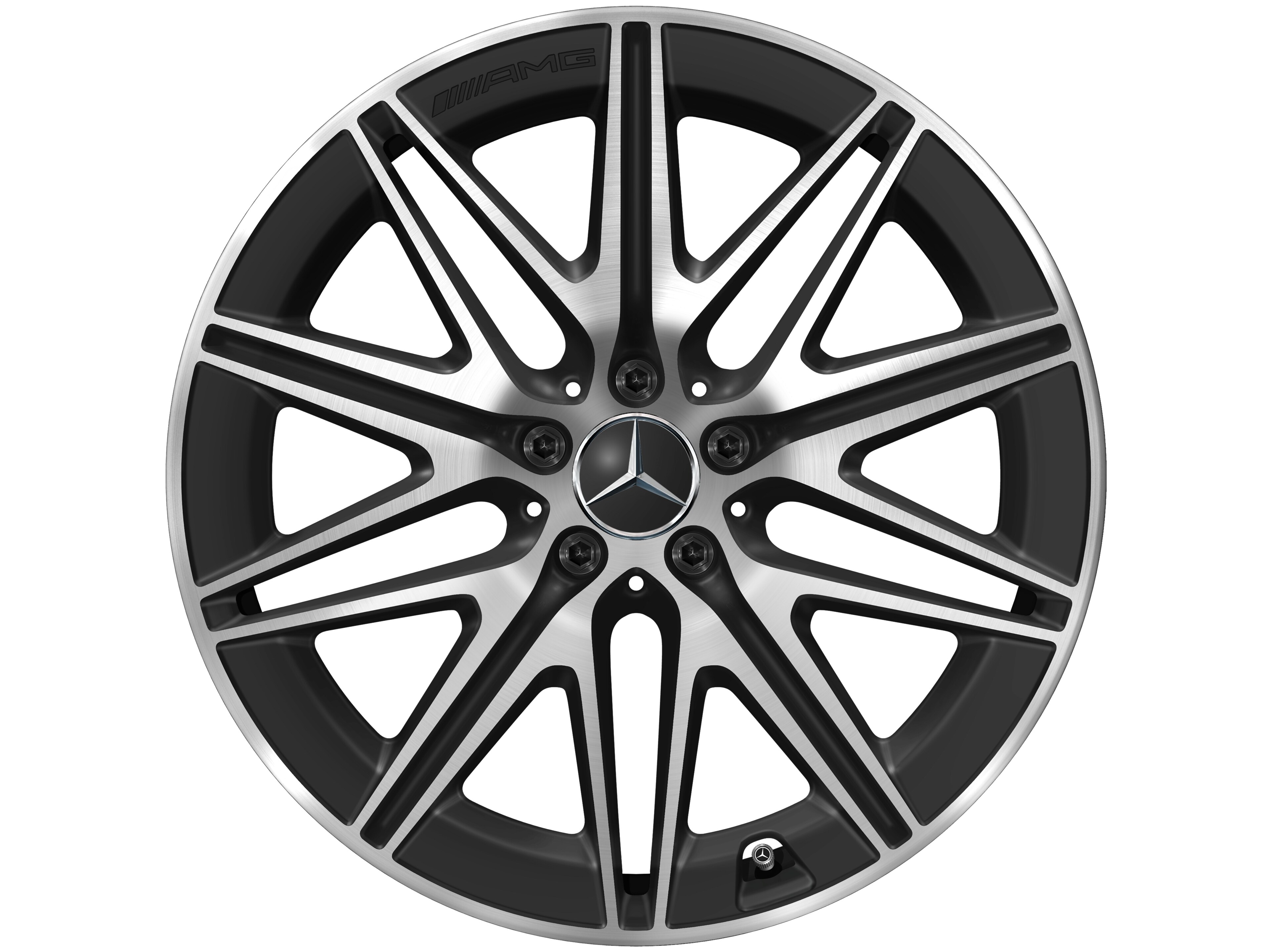 AMG 10-spoke wheel, 50.8 cm (20-inch) - 9,5 J x 20 ET 25,1, matt black, high-sheen