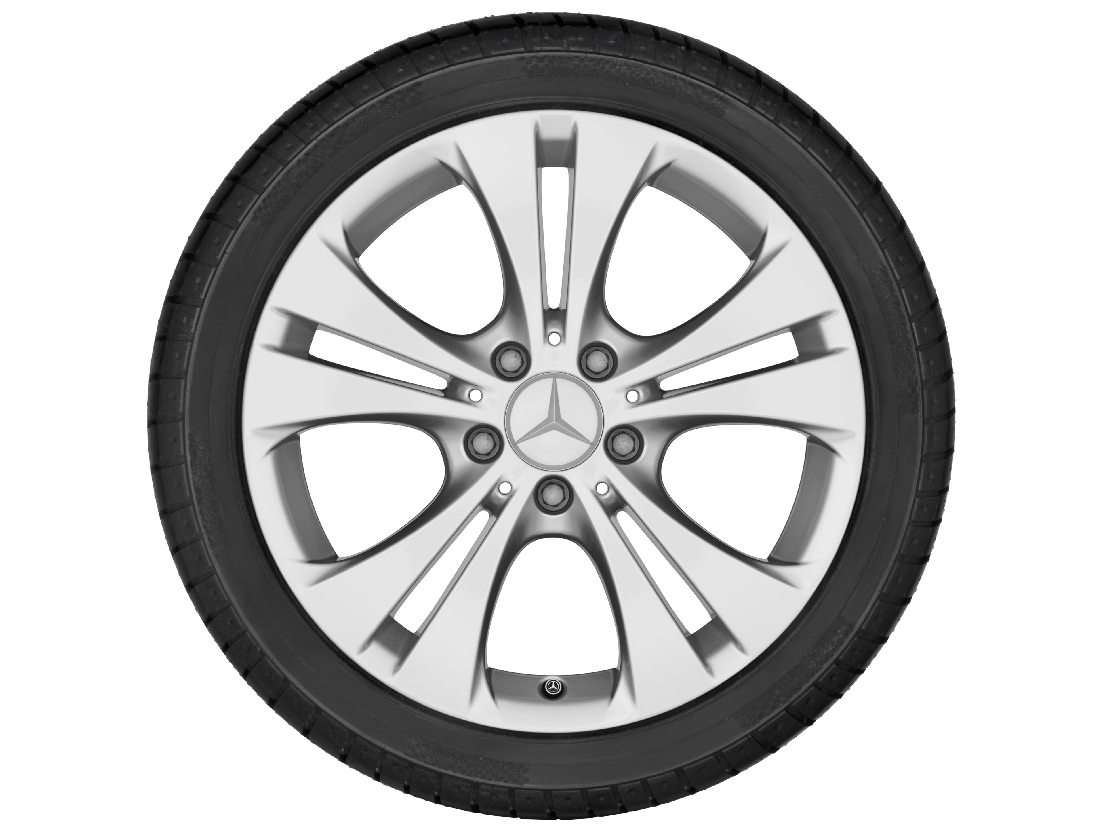 5-twin-spoke wheel, 43.2 cm (17-inch) - 7,5 J x 17 ET 52,5, vanadium silver, painted