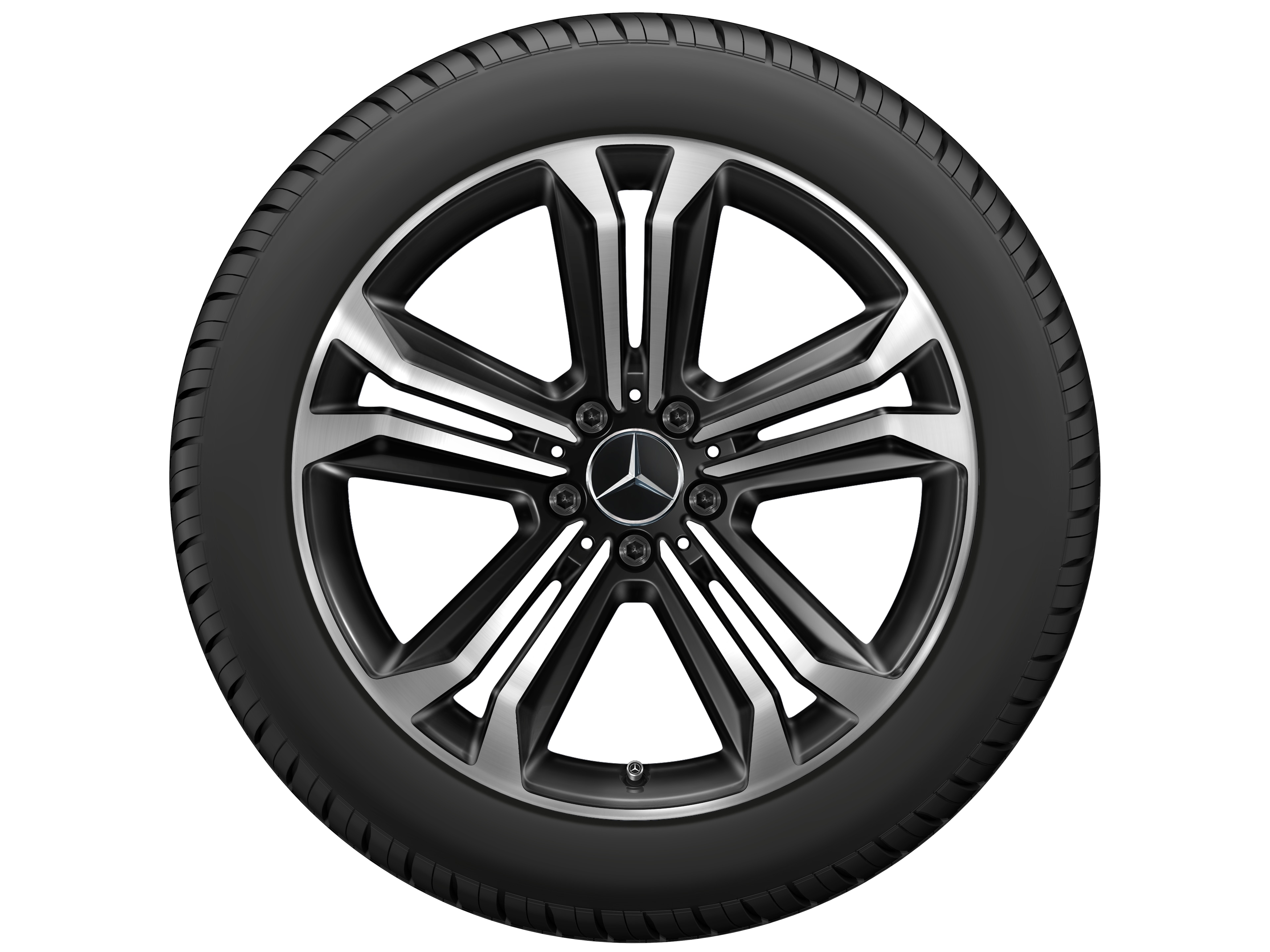 5-twin-spoke wheel, 48.3 cm (19-inch) - 10 J x 19 ET 48,1, black, high-sheen